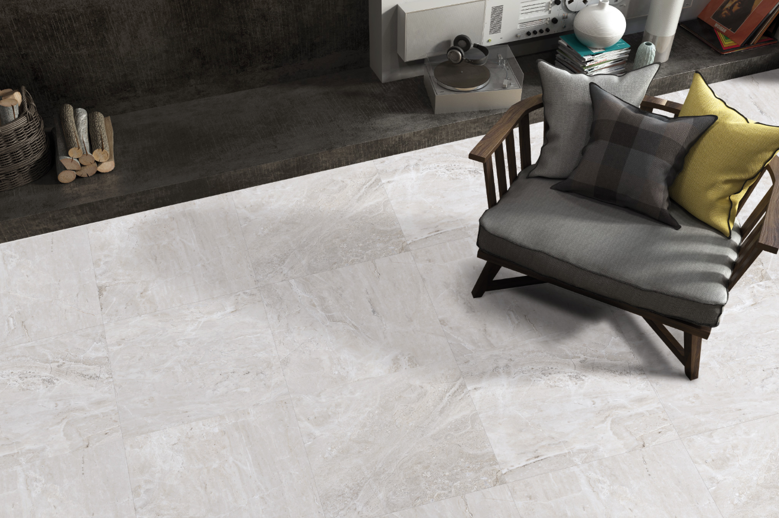 Riva Tiles Flooring Cork Porcelain Ceramic Grey