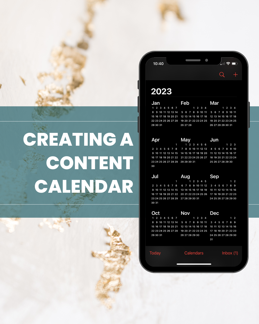 Creating a content calendar