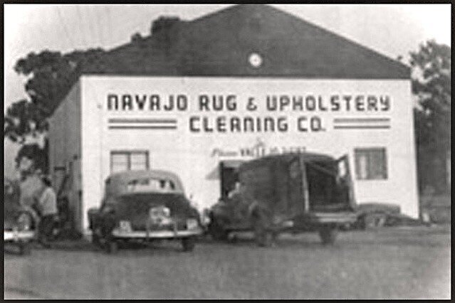 The old &lsquo;Navajo&rsquo; Rug Company located between&mdash;and conjoining the names of&mdash;Napa and Vallejo, CA 1950s. They did not specialize in Native American rugs.