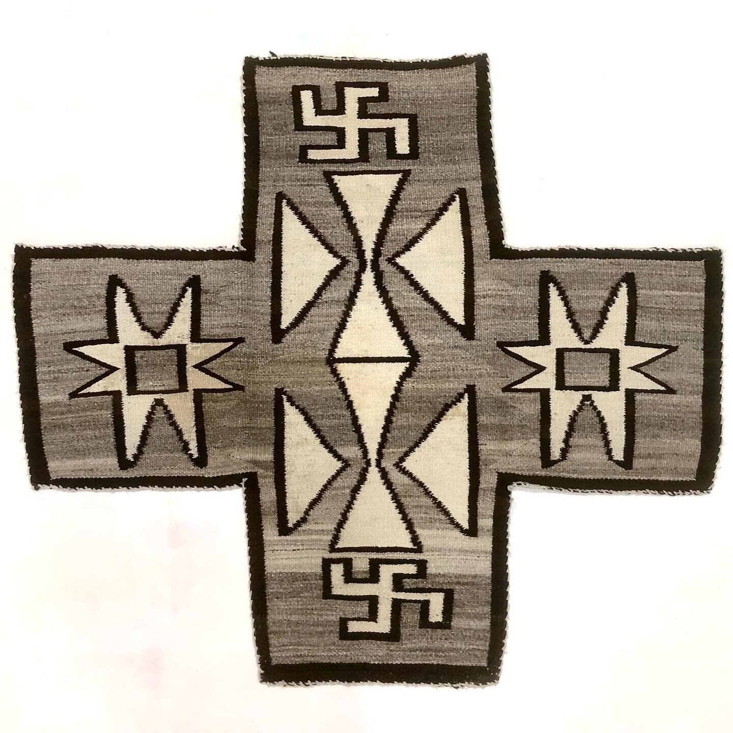 Four directions. 1920s Navajo Cross weaving. #whirrlinglogs #morningstar #gothiccross #fourdirections