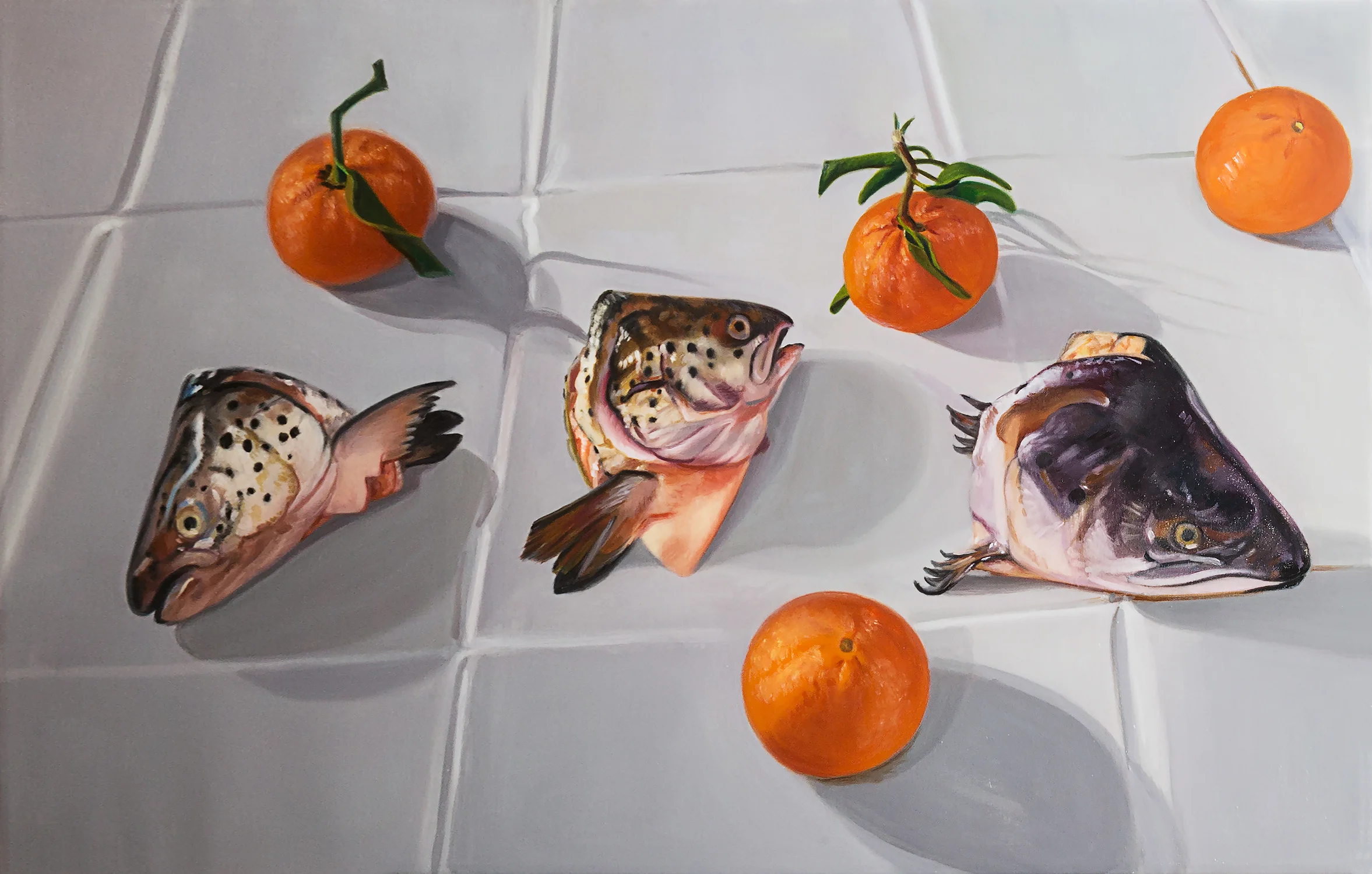 Fish Heads and Oranges, 57' x 36"