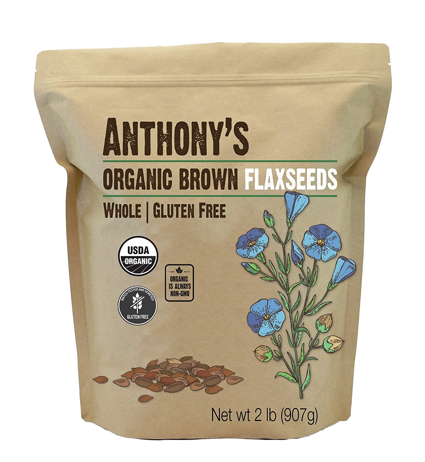Anthony's Organic Brown Flaxseed