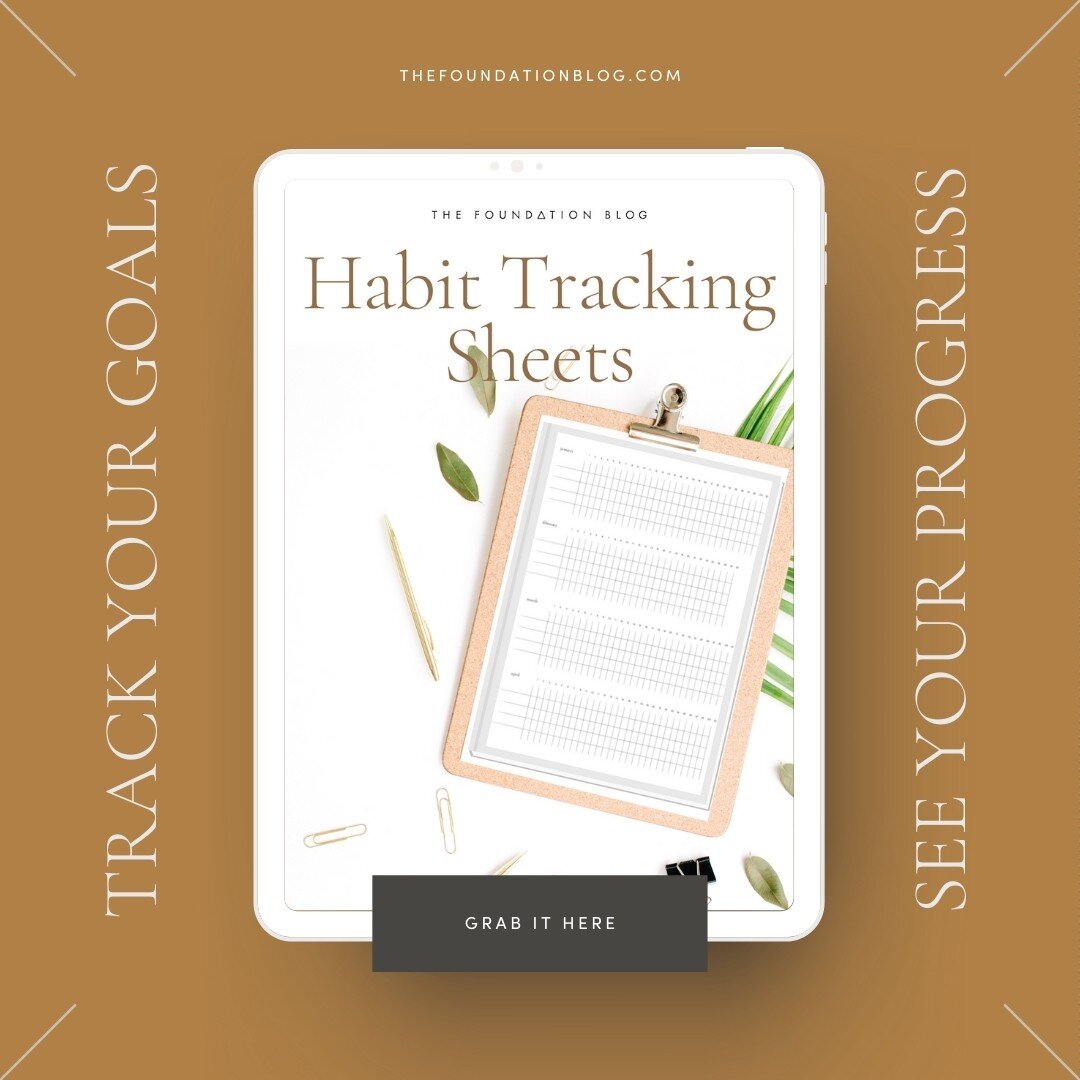 Habit tracking sheets