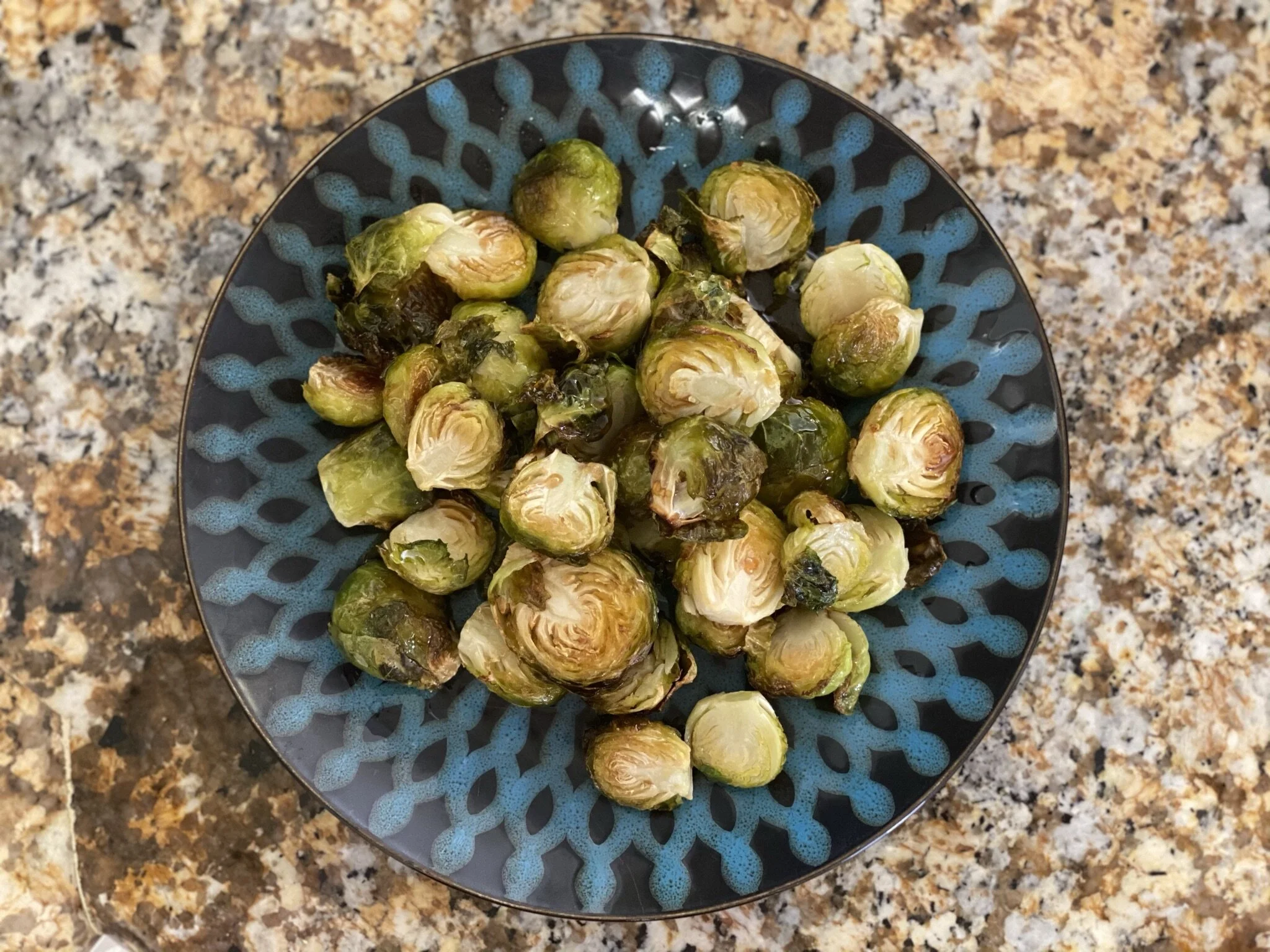 Crispy Brussels Sprouts with Pear Balsamic Glaze
