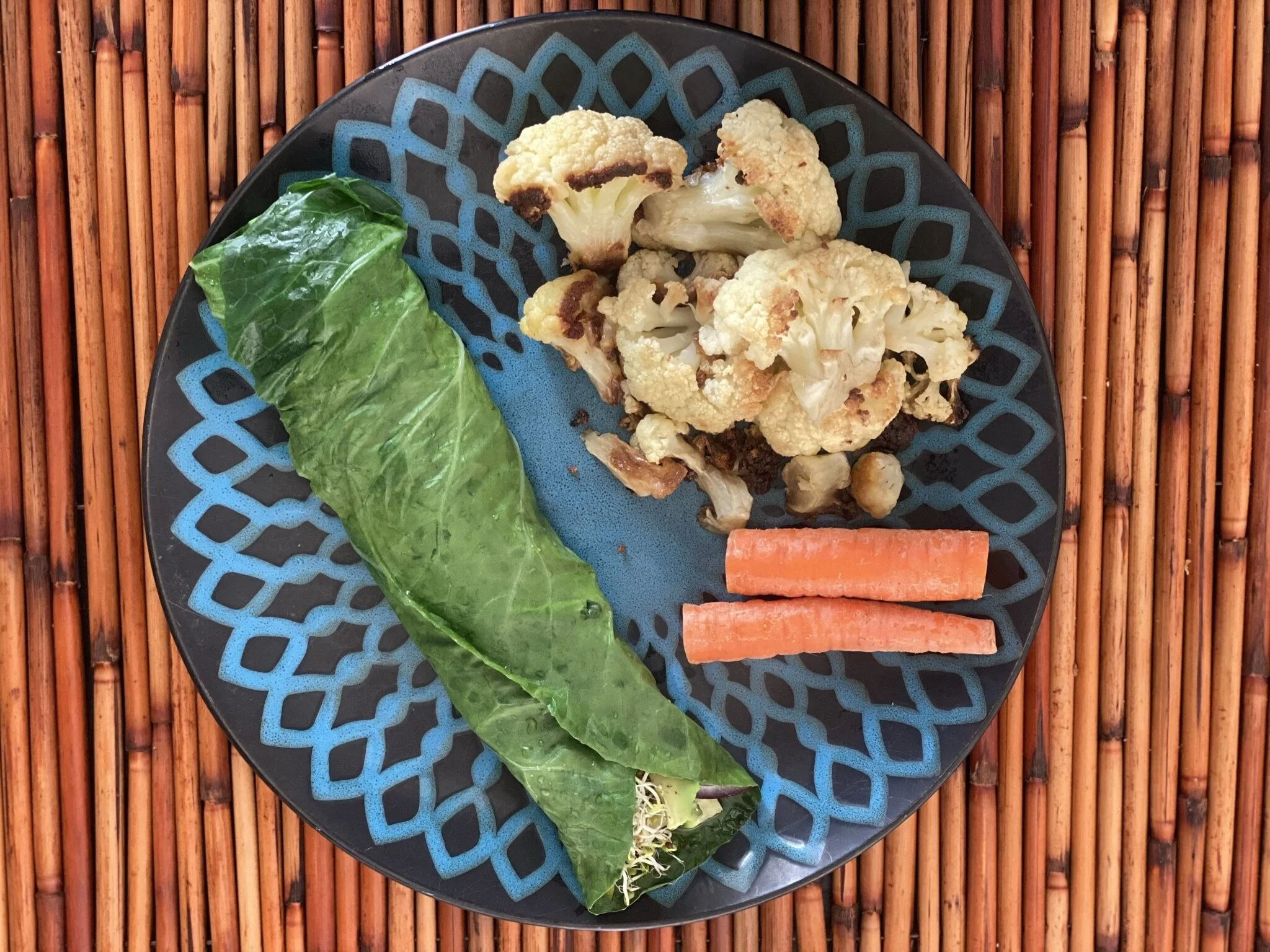 Fresh Veggie and Hummus Collard Wrap