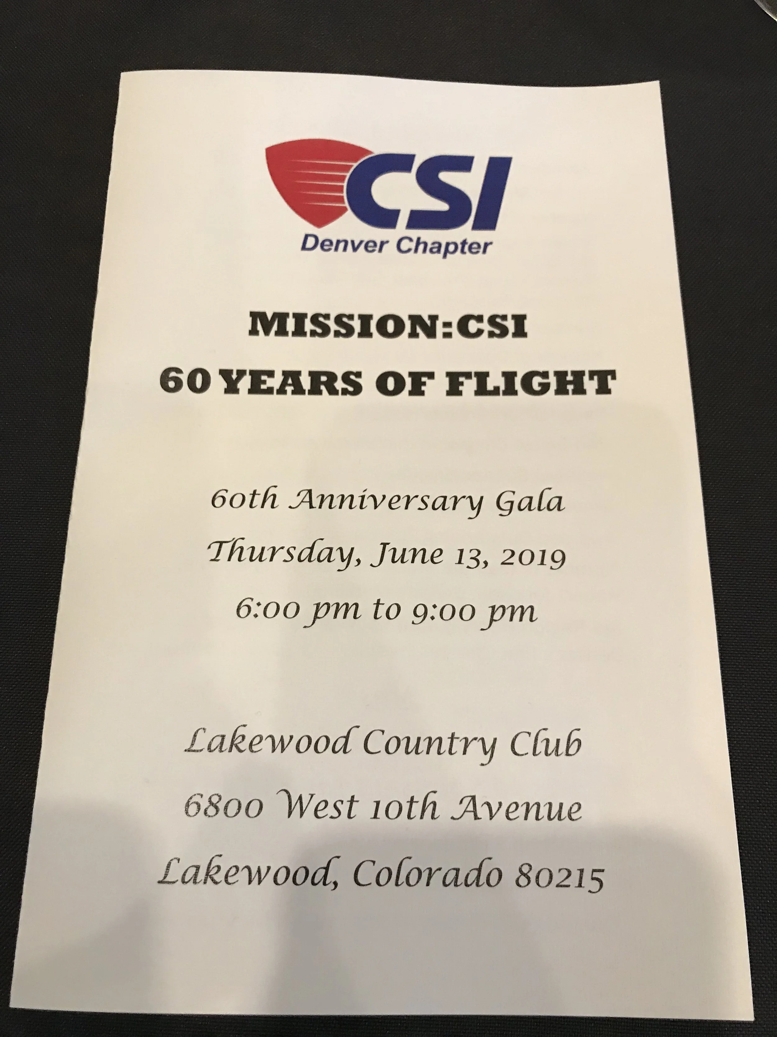 CSI Denver's 60th Anniversary — Steve Kane's Sale's & Consulting
