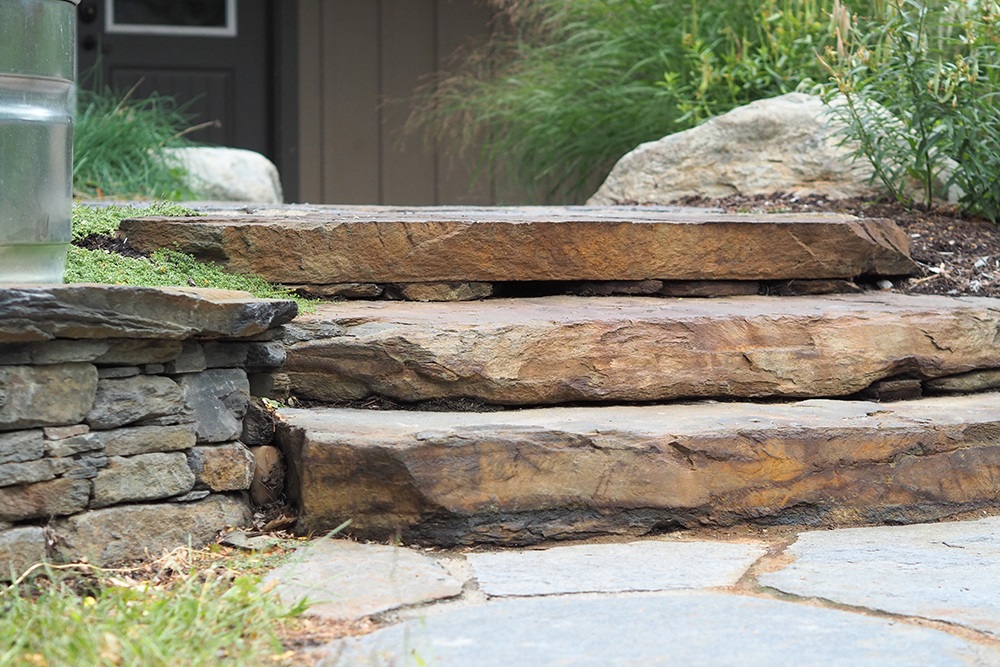 Steps made of natural stone in Pittsburgh, PA