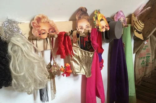 Photo booth – you have use of our large picture frame, brightly coloured drapes forming a back drop, LOADS of props and pictures frames for you to take your own pictures.