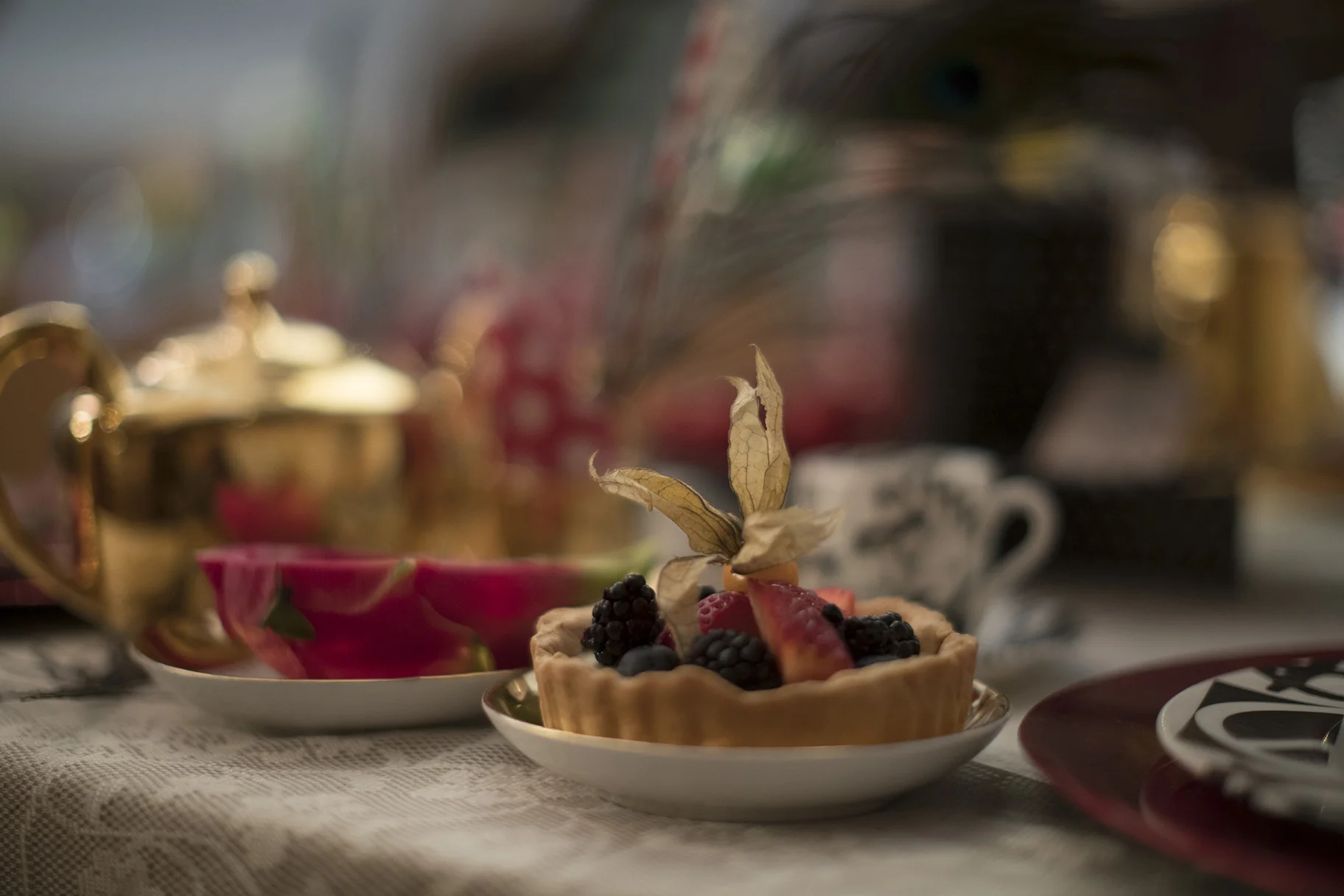Bordello Banquets has a Mad Hatter’s Tea Party ‘on the Road’ package, bringing you lunch or high tea, with all the table props, napkins, heart shaped crackers and sugared mice,