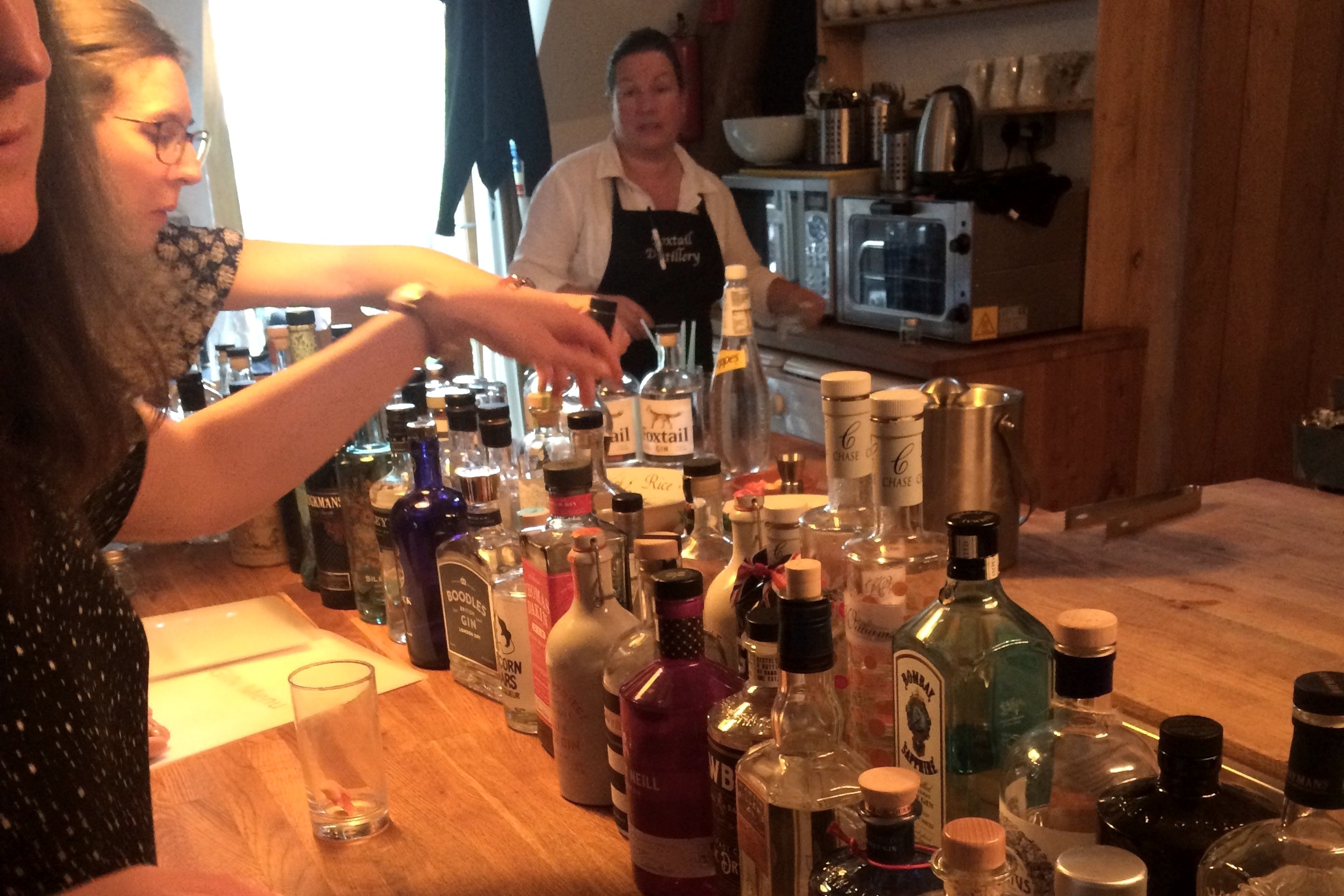 Private Gin Tasting experience with Foxtail Gin - learn about the medicinal origins of Gin &amp; tasting approach used to describe the ‘nose’, ‘intensity’ and flavour of each, then blend your own gin.