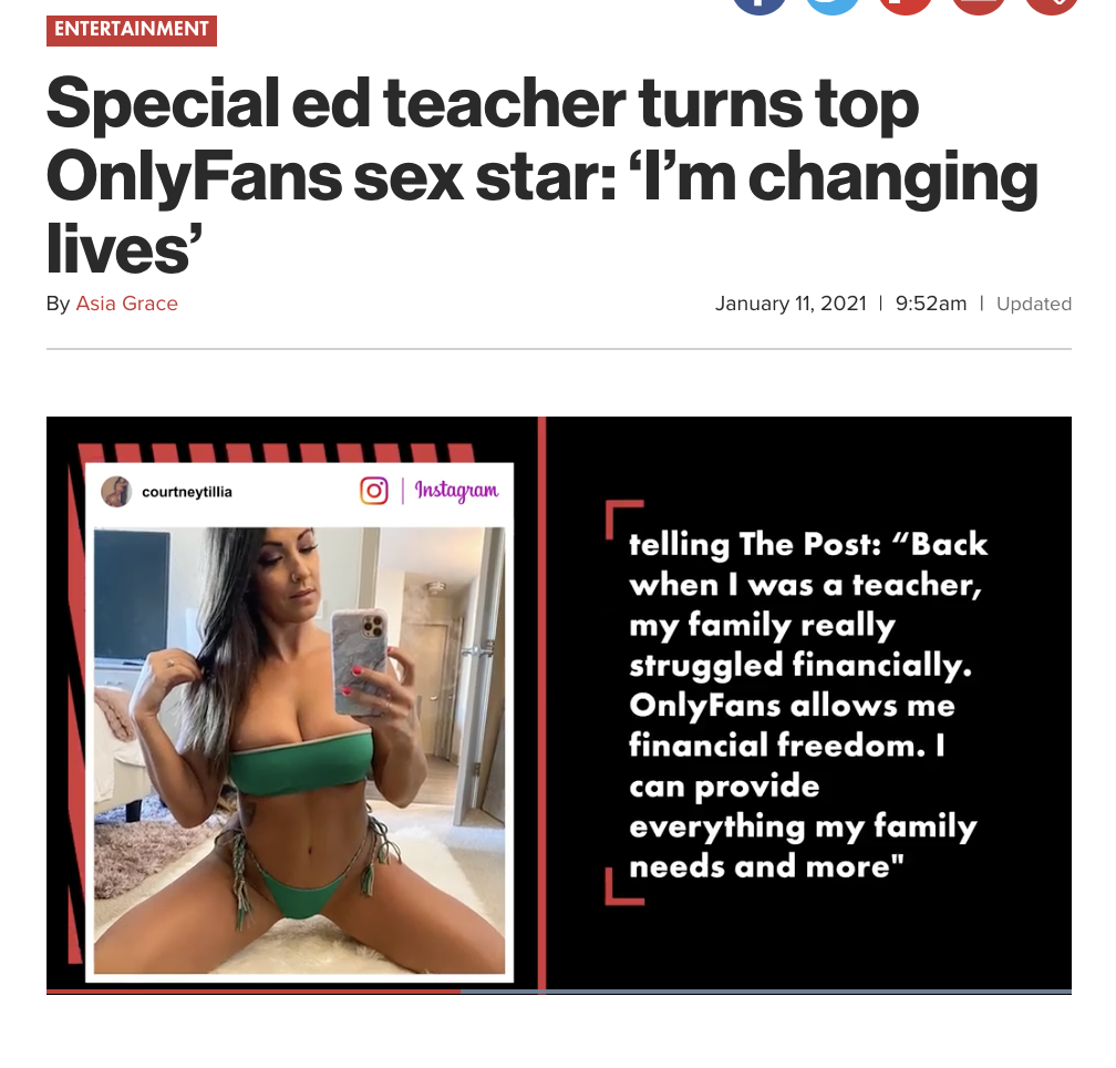 Special ed teacher turns top OnlyFans sex star: ‘I’m changing lives’