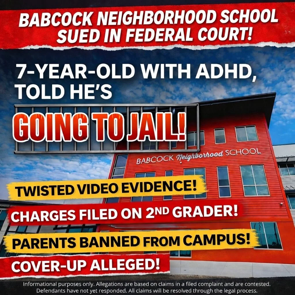 Babcock Neighborhood School Sued: Parents Banned from Campus After Demanding Accountability for 7-Year-Old with ADHD