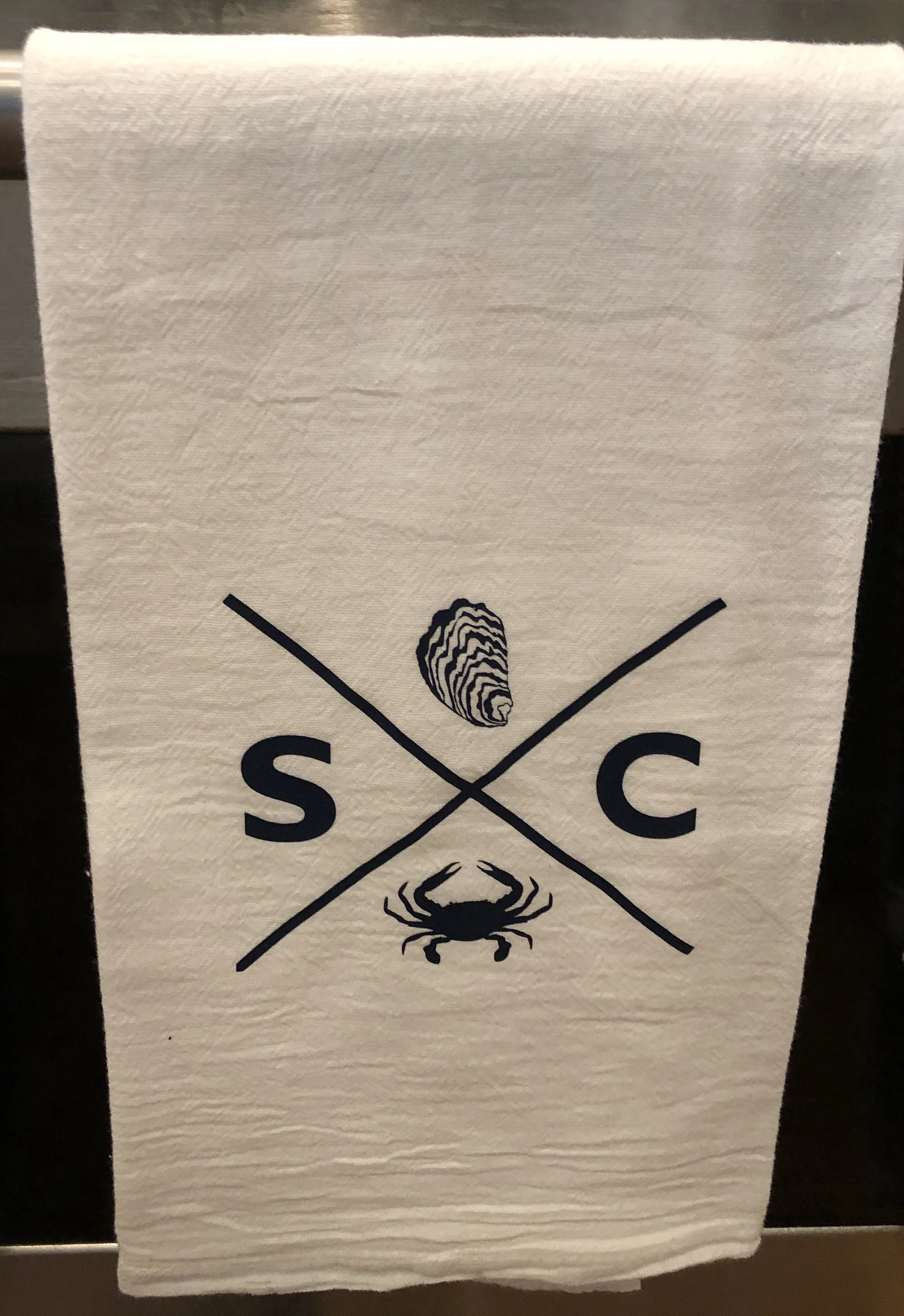 SC Oyster Crab Flour Sack Towel