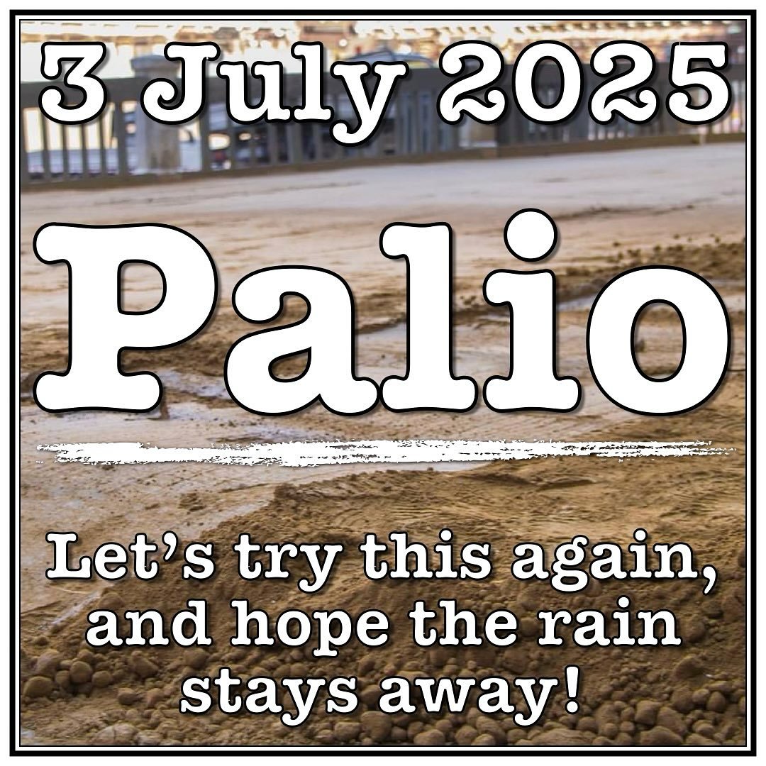 3 July 2025: PALIO, take 2! 🎬
For only the second time in 155 years, but the first time due to weather conditions, 3 Palii in a row have been postponed. The skies are looking clear for this evening, though, so the Palio should indeed be run this ev
