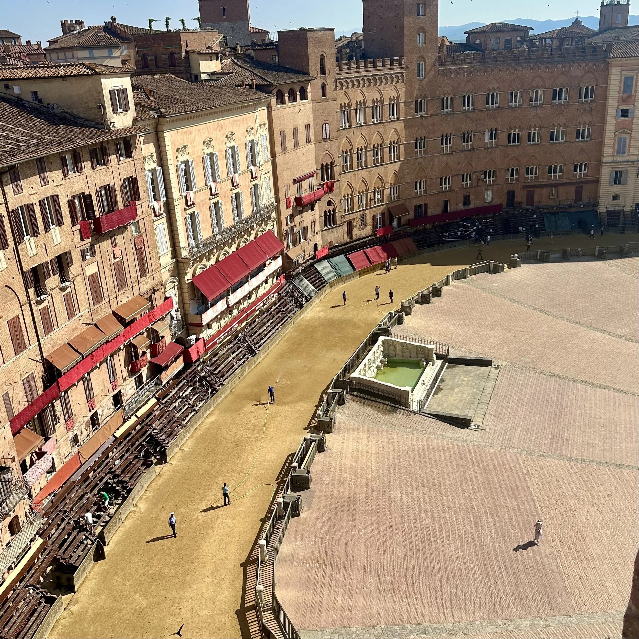 Watch a trial from atop a medieval tower!