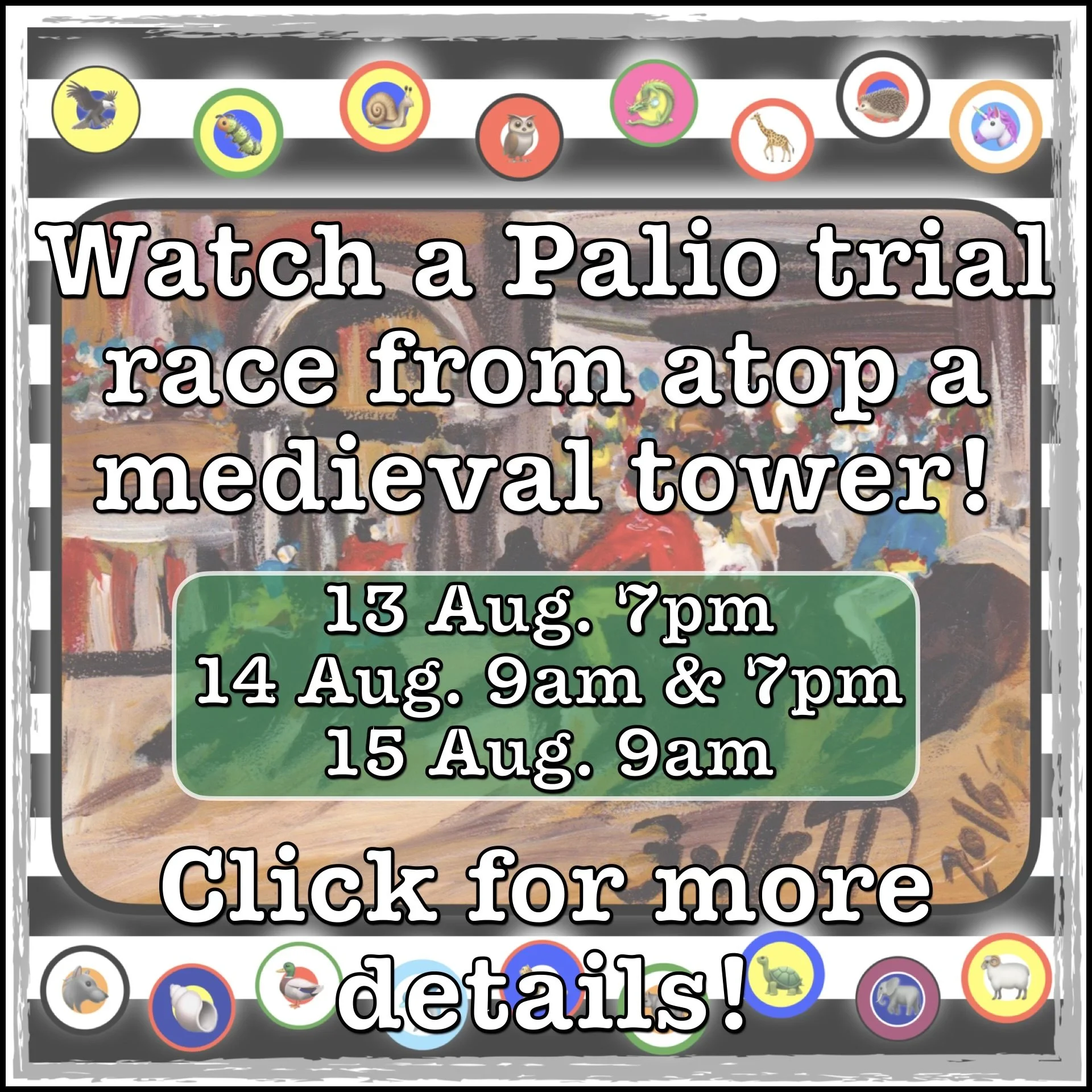 Watch a trial from atop a medieval tower!