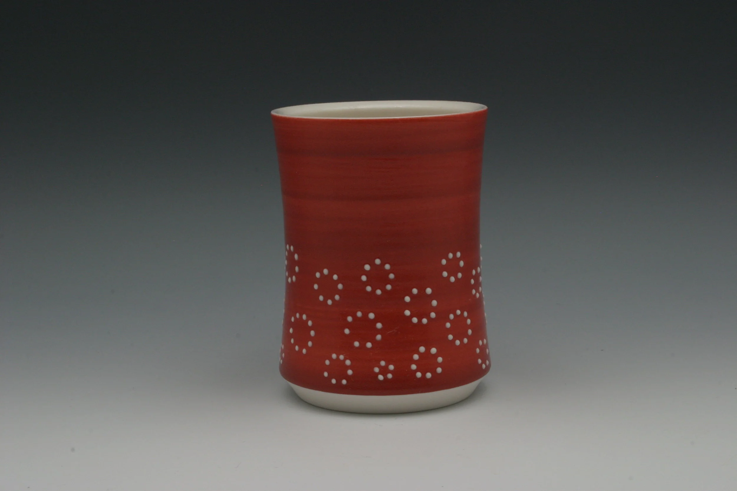 Heidi Kunkel colorful dotted tumblers Seattle handmade pottery Heidi's Pottery