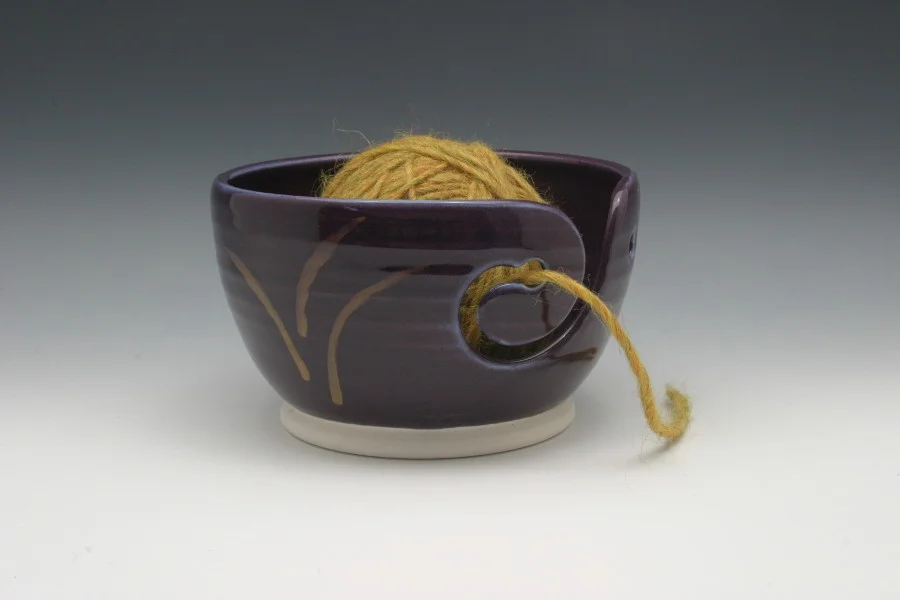 Heidi Kunkel yarn bowl Seattle handmade pottery Heidi's Pottery