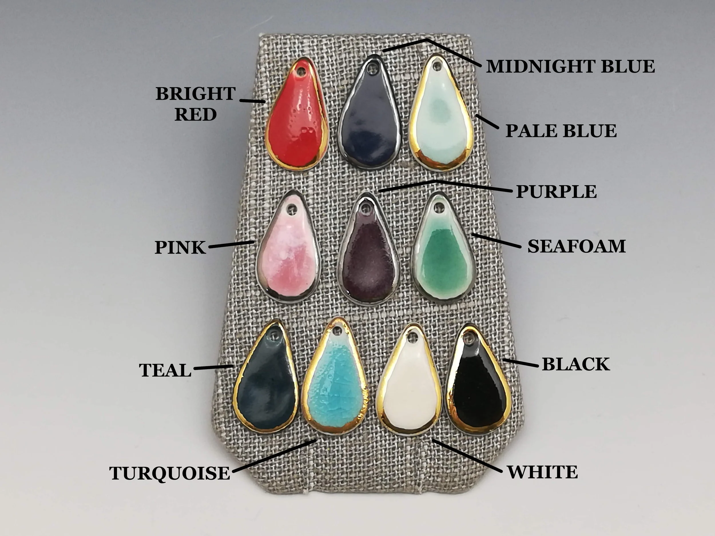 Heidi Kunkel porcelain pendant sterling or 14k gold fill chain Seattle handmade pottery Heidi's Pottery