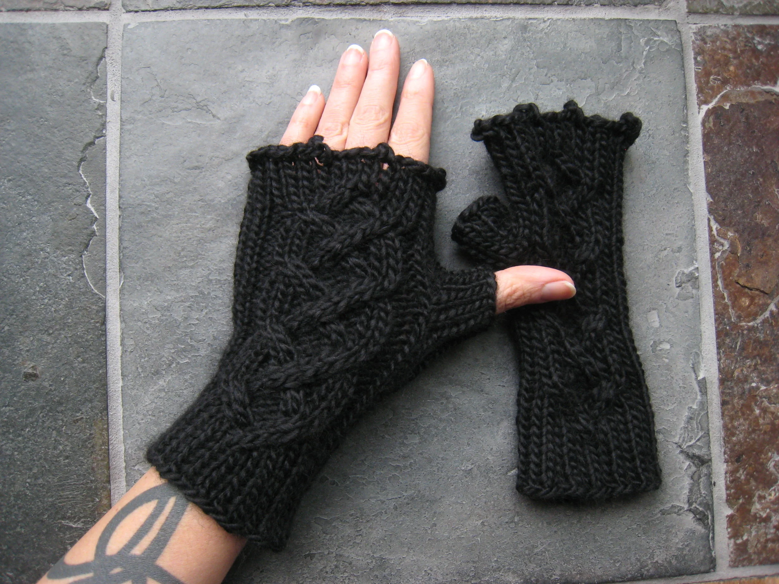 Merino/Silk Fingerless Gloves