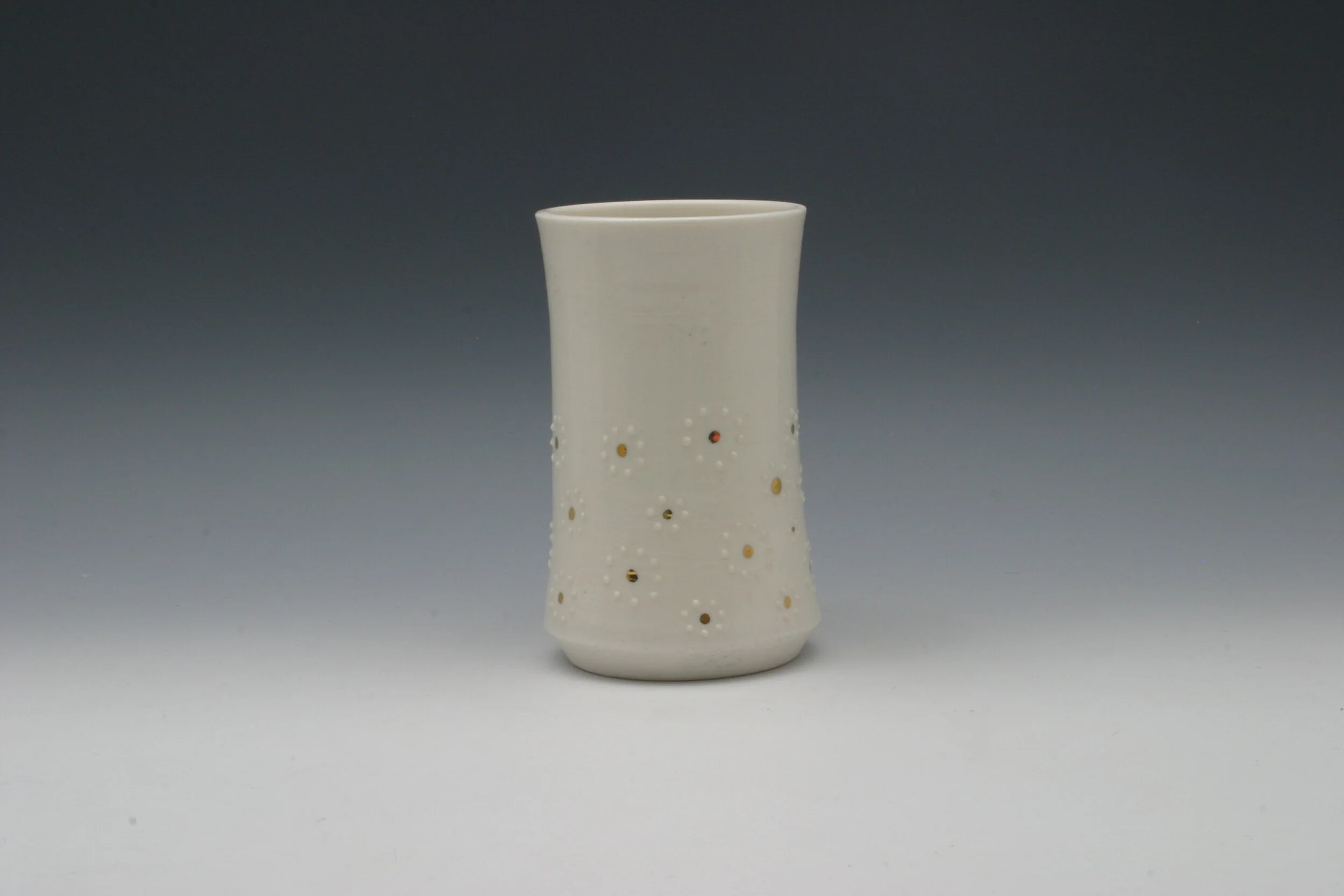 Gilded Glow in the Light Tumbler with Slip Dots