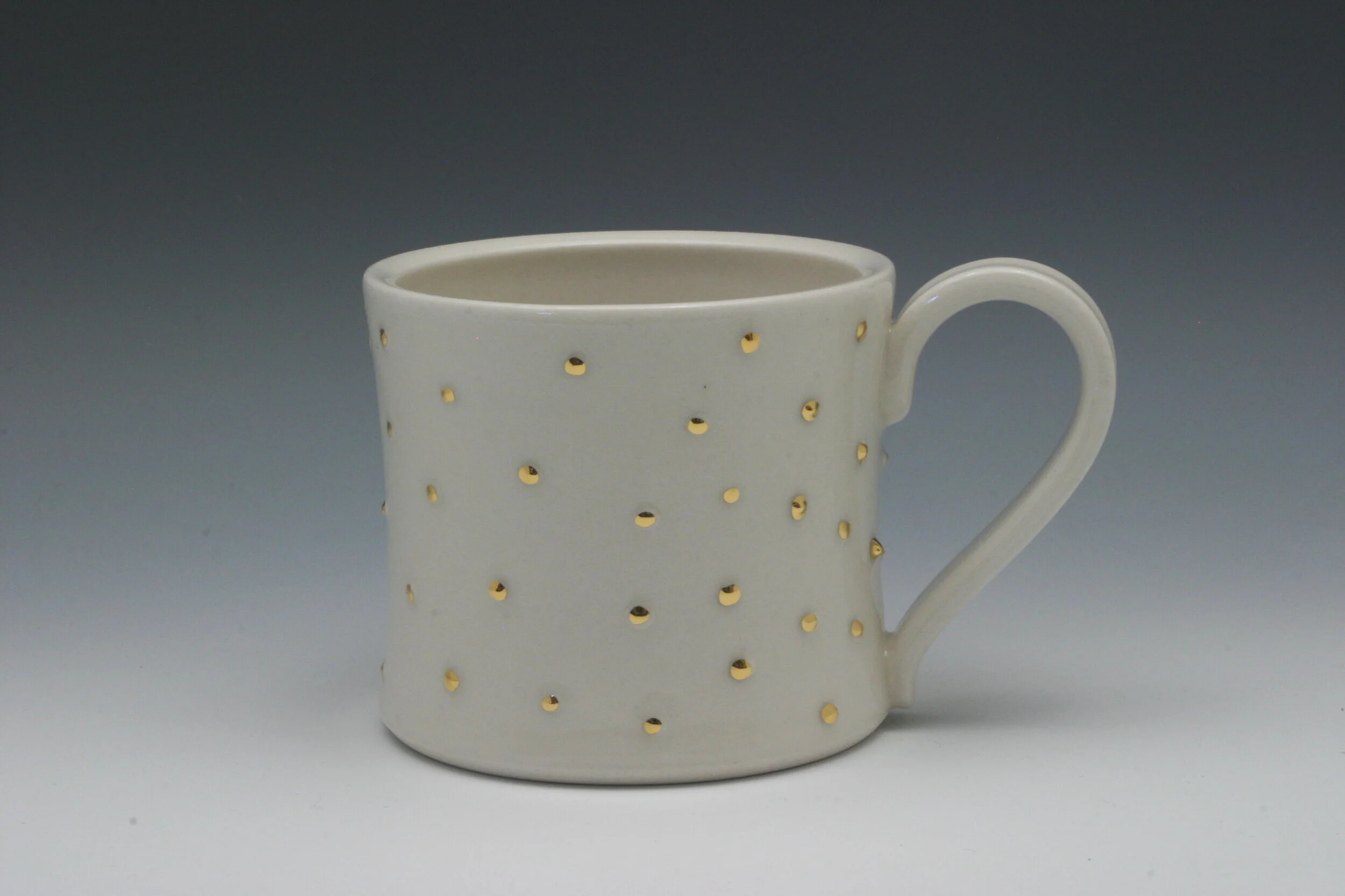 Gilded Dot White Mug
