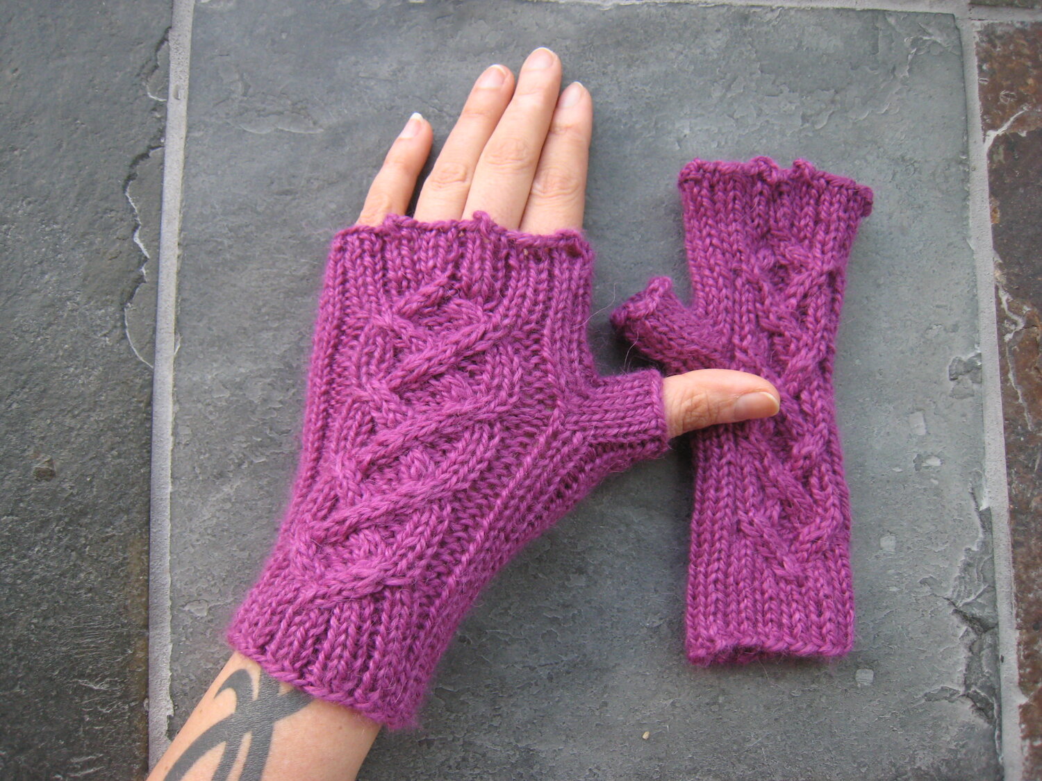 Alpaca & Silk Fingerless Gloves