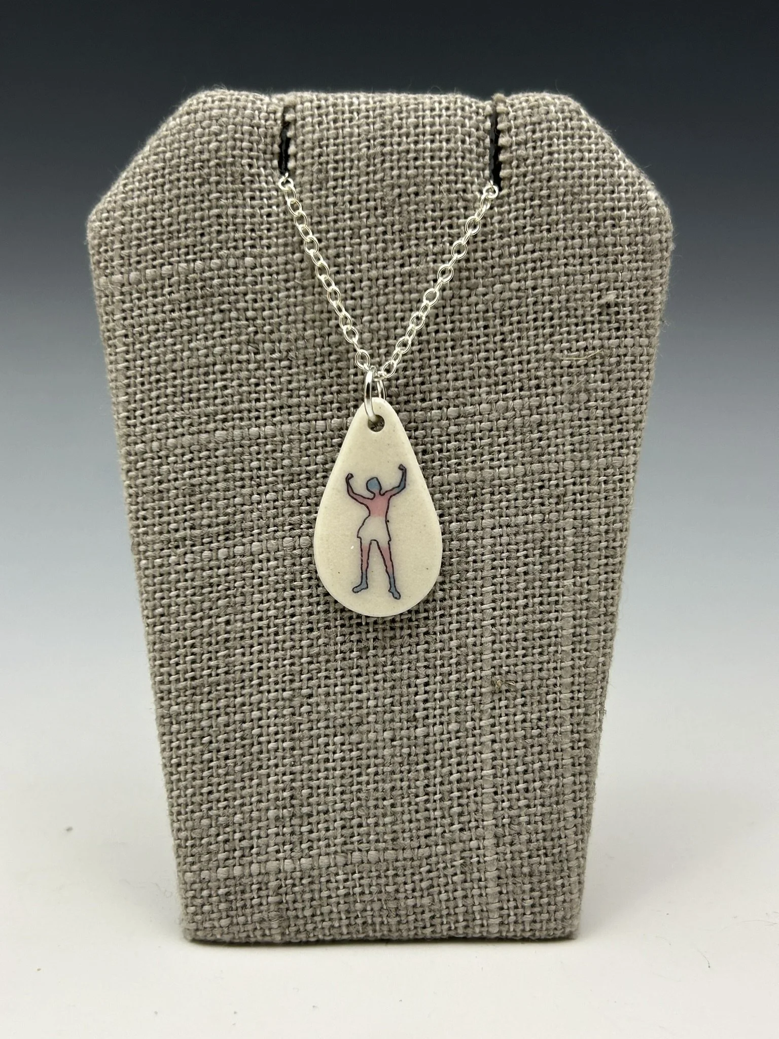 pendant - teardrop trans pride on chain.JPEG