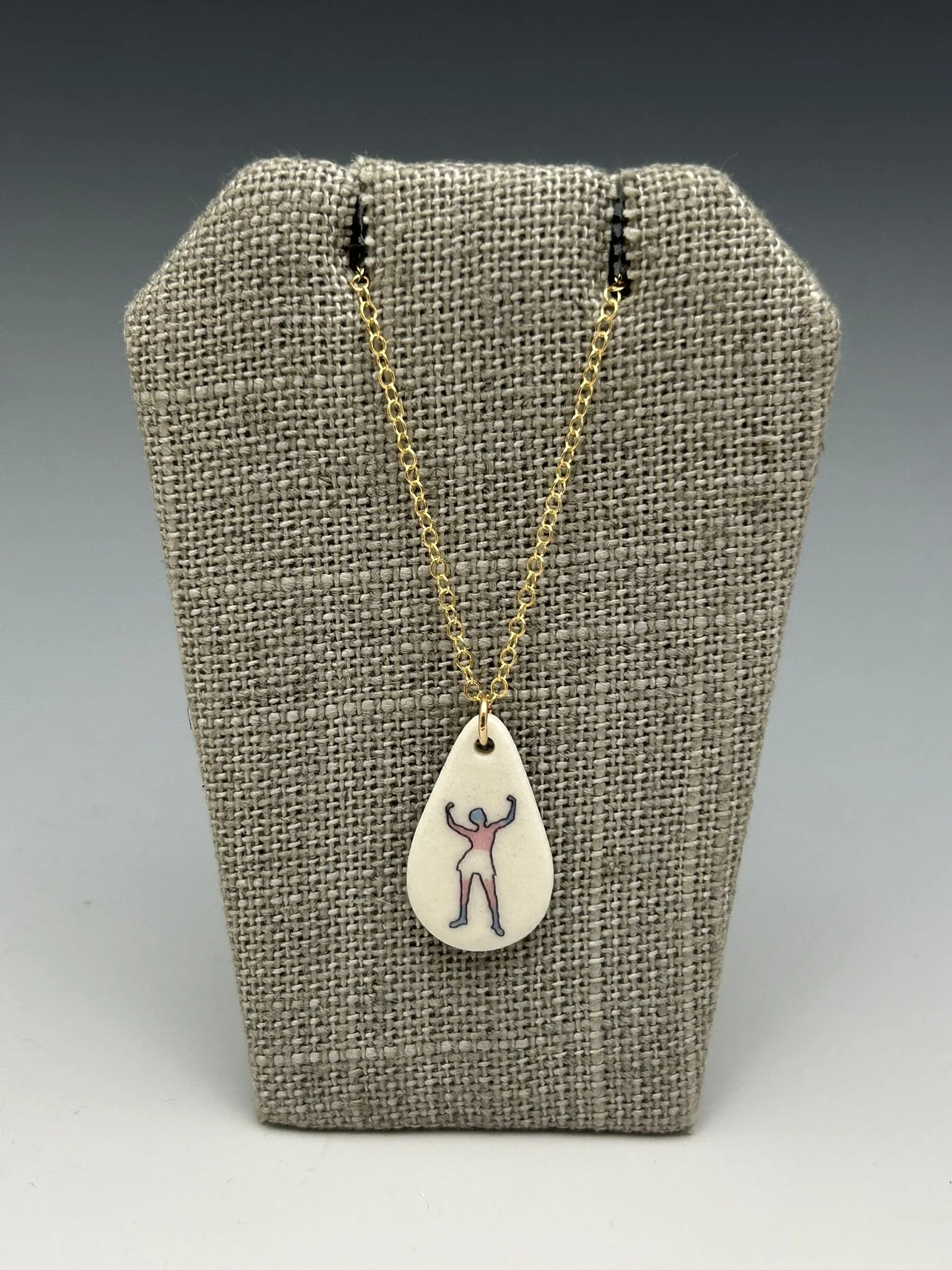 Teardrop Trans Pride Pendant