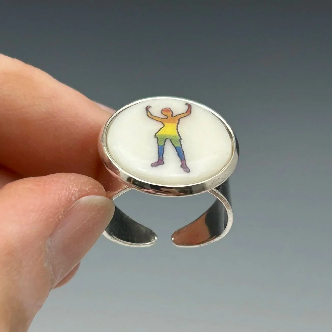 Rainbow Pride Adjustable Ring