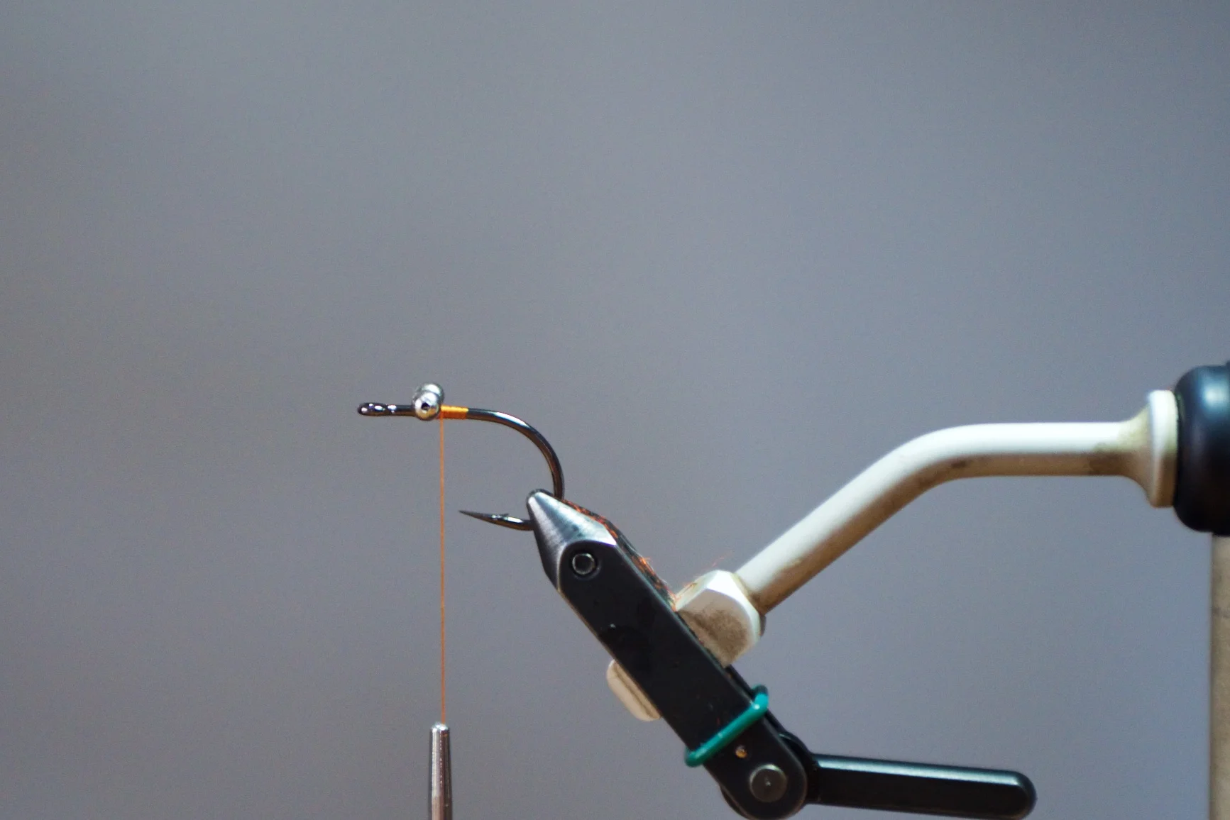 Step 1: Add bead chain eyes approximately ⅓ of the way down the shank.