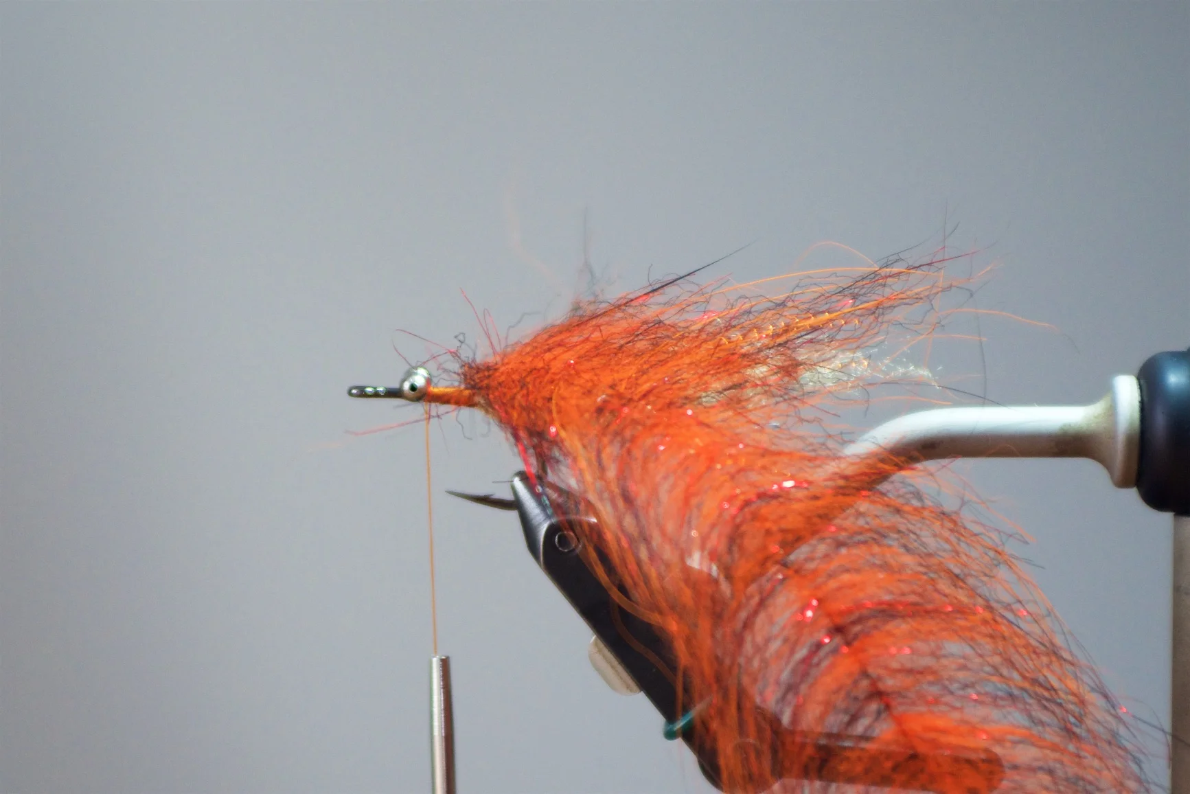 Step 5: Tie in an EP Brush at the base of the tail.