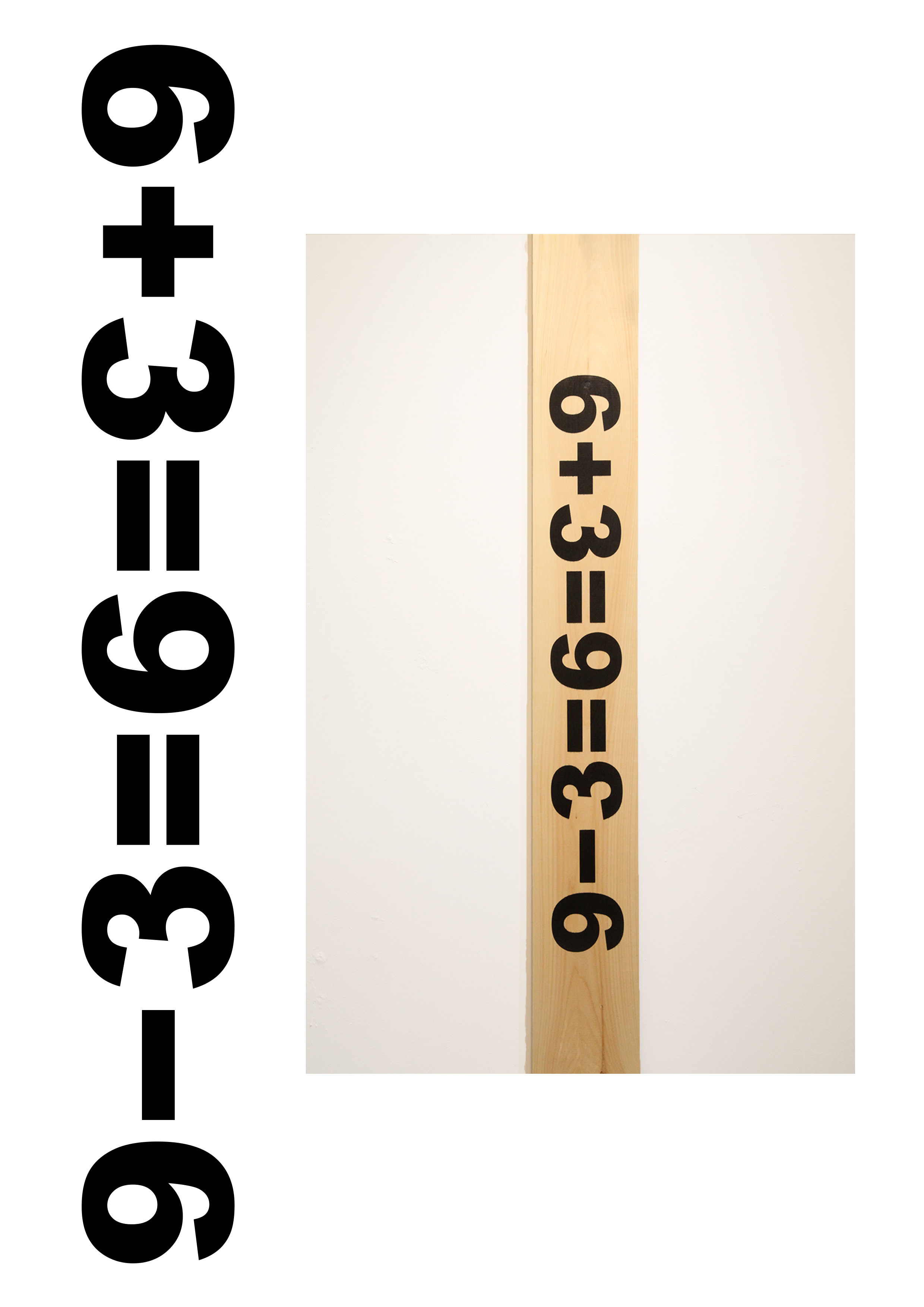 6 and 9 , wood, 64 in x 7 in
