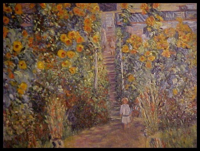 Monet Garden at Vetheuil Painting