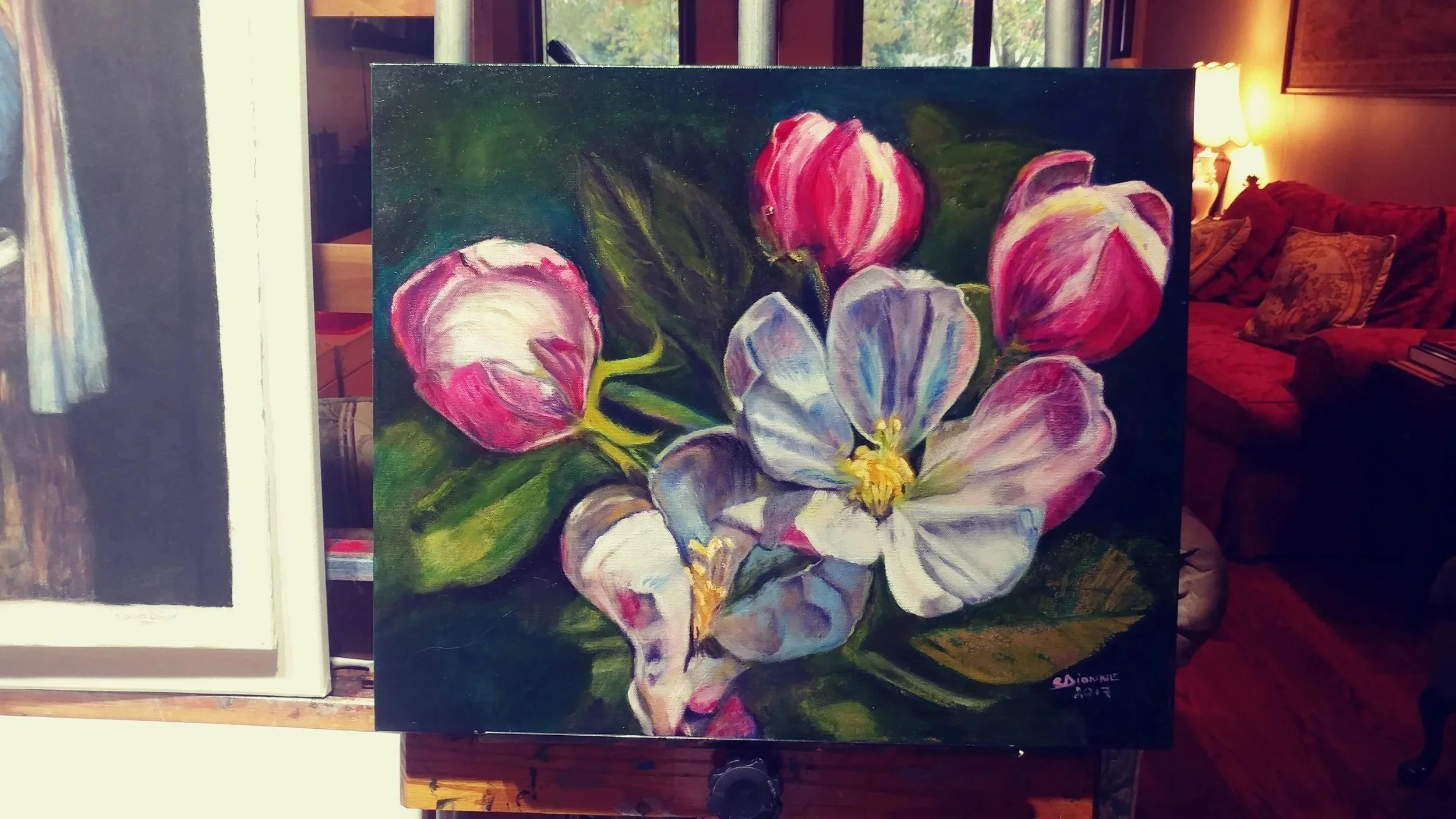 Apple Blossoms, Reproduction by Claudia Dionne
Oil on Canvas