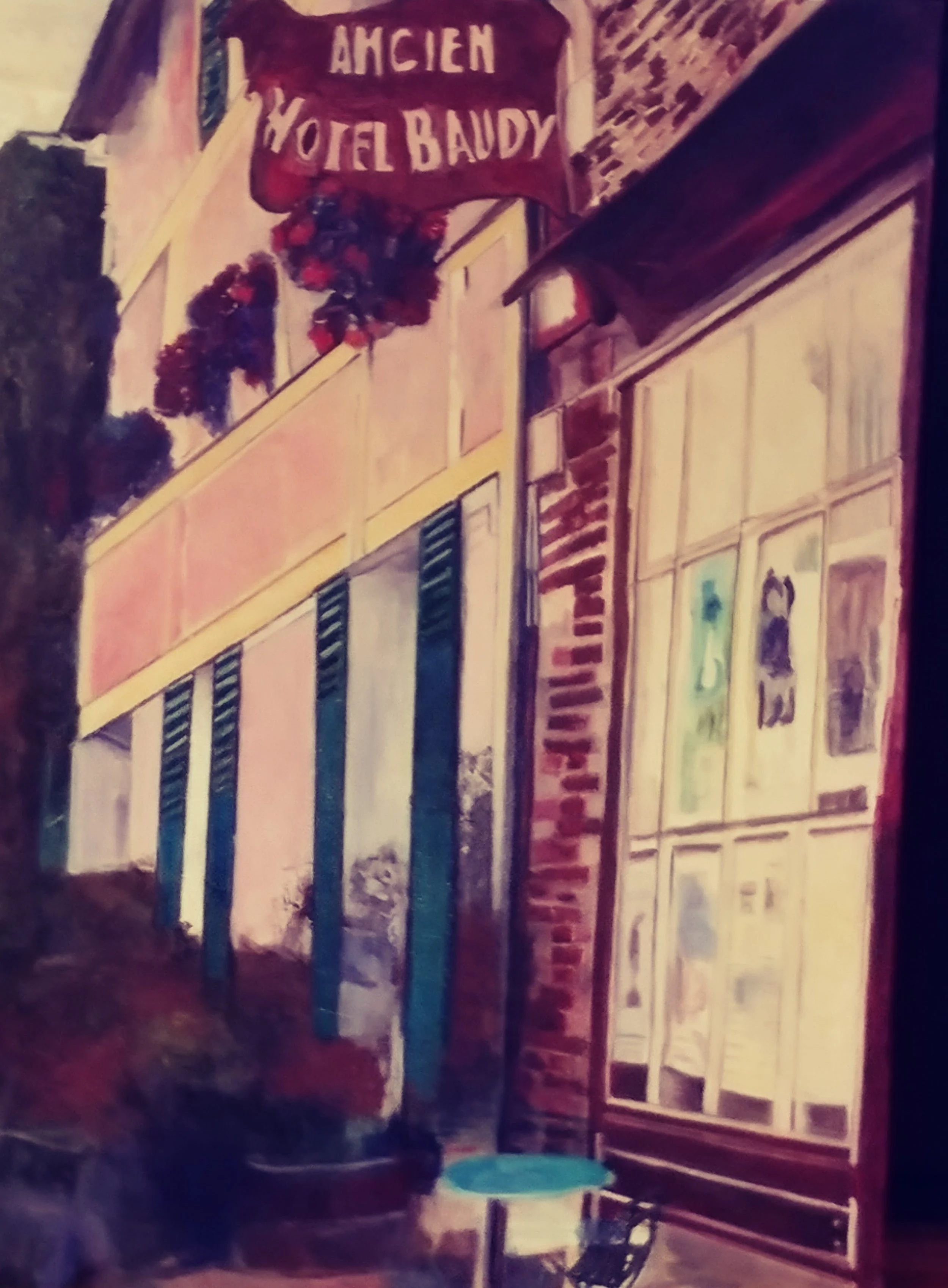 Ancien Hotel Baudy,  Giverny, France
Oil on canvas. 2005 Reproduction Claudia Dionne. Original artist unknown