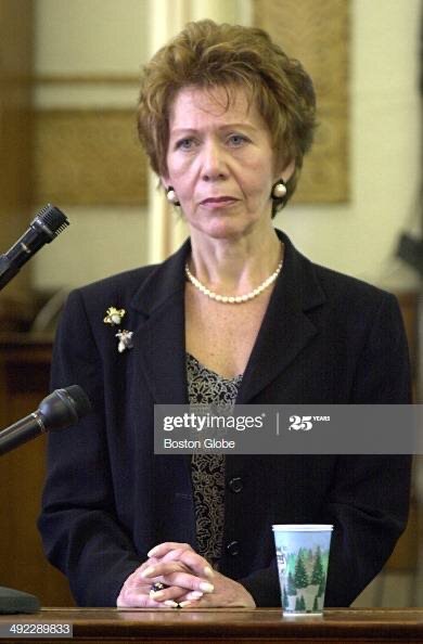  DEDHAM, MA - JUNE 11: Ilse Stark, sister-in-law of Dr. Dirk Greineder, testifies during his trial in the murder of her sister, Mabel Greineder, at Norfolk Superior Court in Dedham, Mass. on June 11, 2001. Greineder, an allergist at Brigham and Women