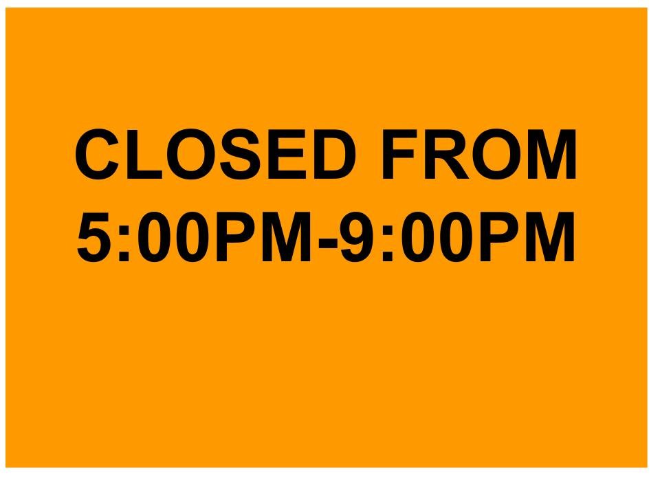 5:00PM-9:00PM Private Party