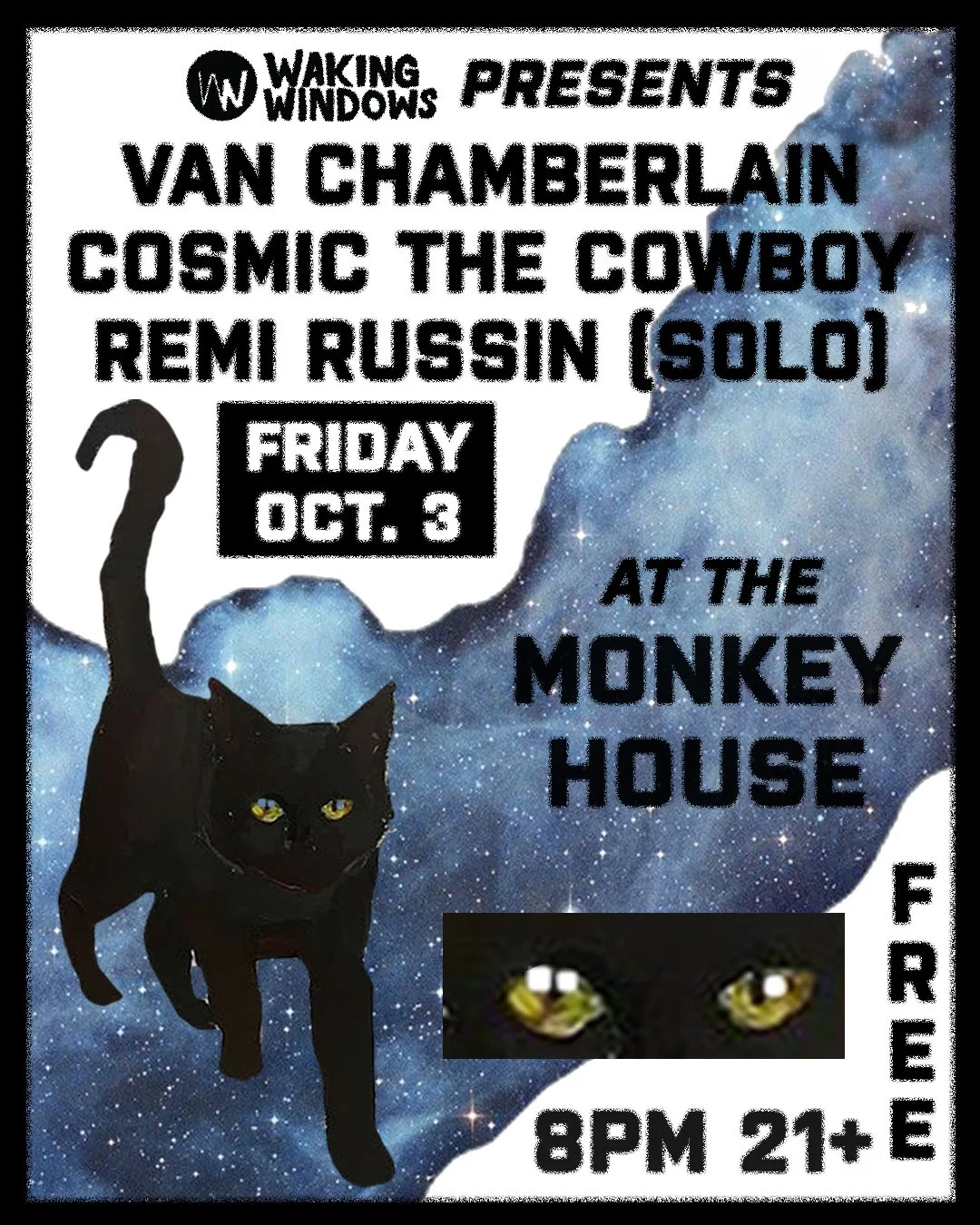 Waking Windows presents Van Chamberlain w/ Cosmic the Cowboy and Remi Russin (Solo)