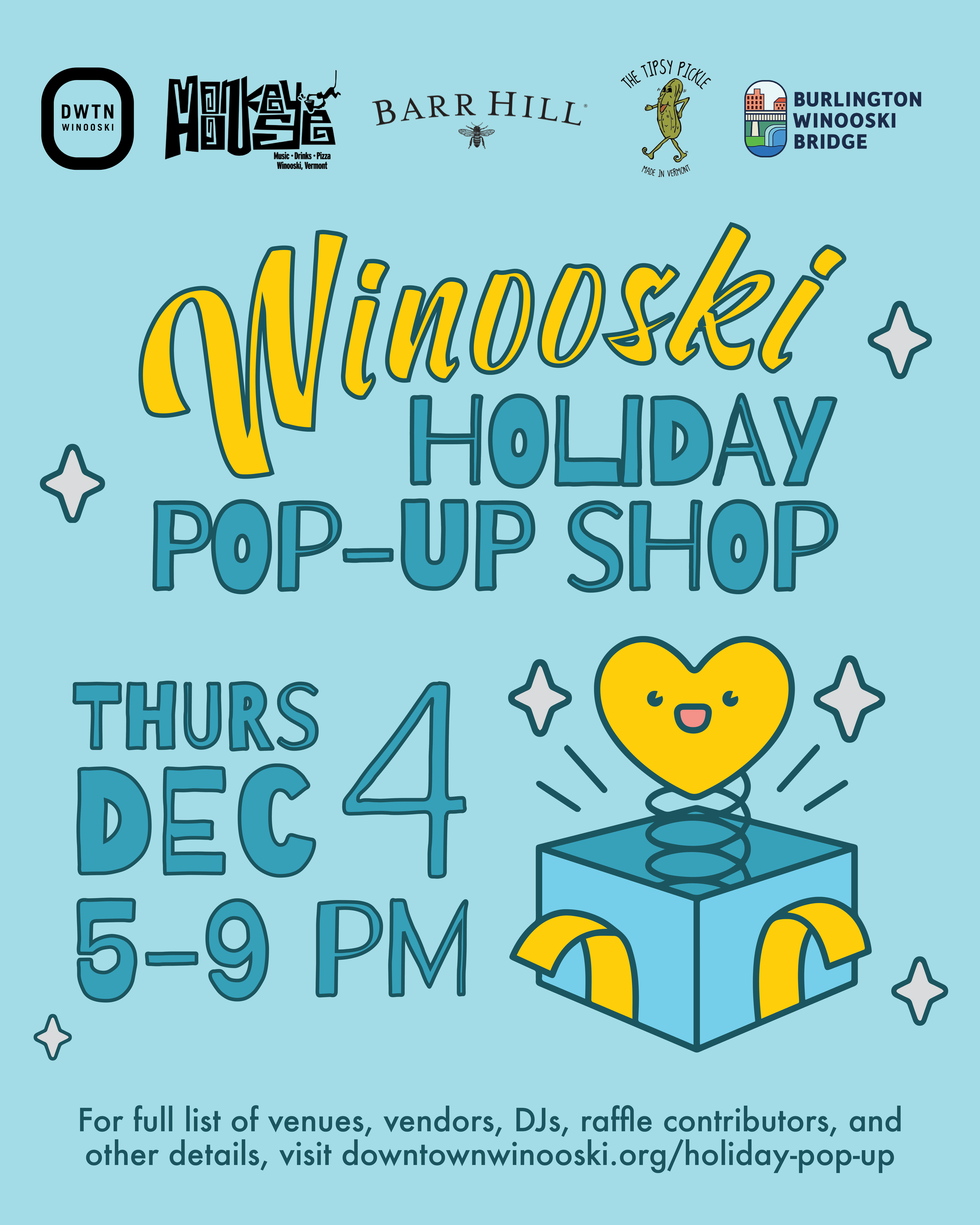 Winooski Holiday Pop Up Shop!