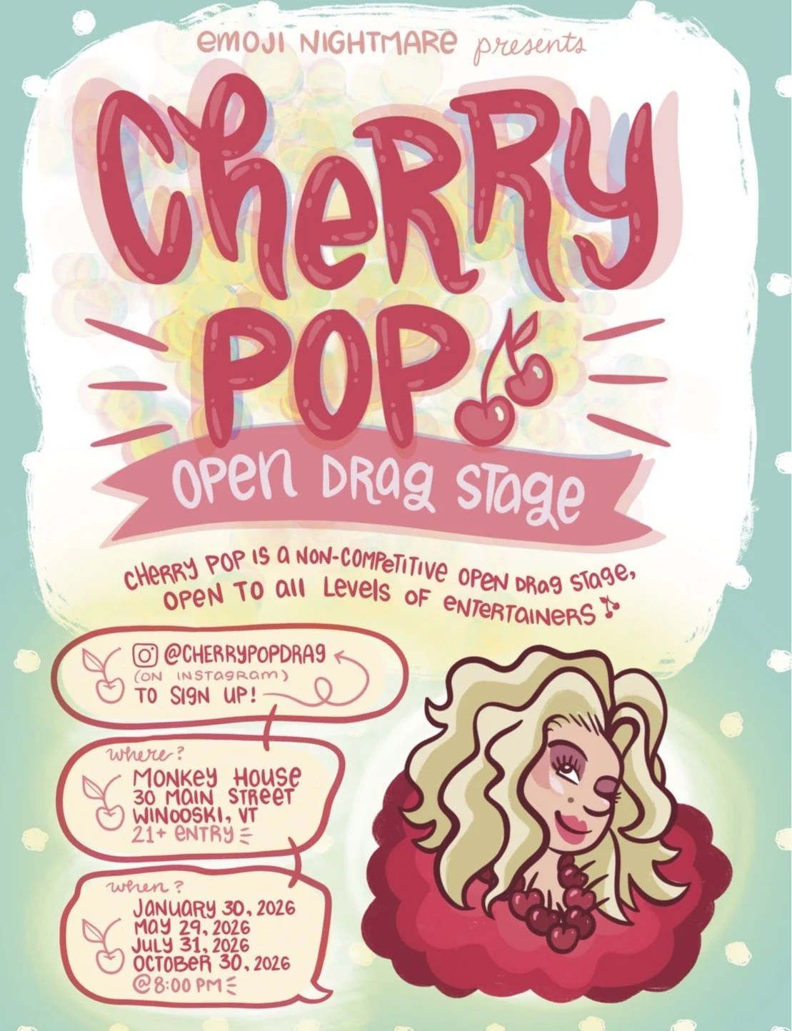 Cherry Pop - Open Drag Stage