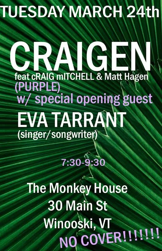 CRAIGEN! with special guest EVA TARRANT!
