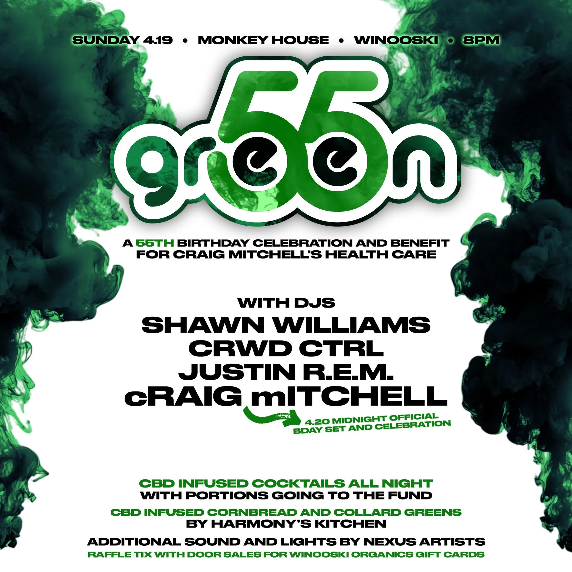 GREEN 55 - A 55th birthday celebration and benefit for Craig Mitchell's