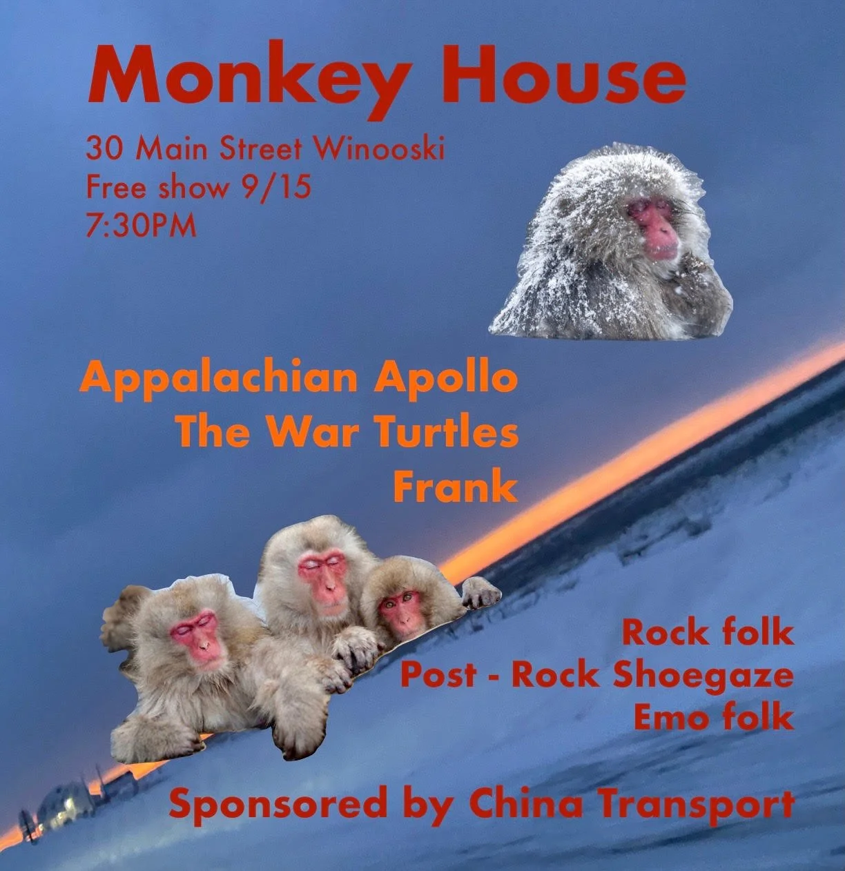 Appalachian Apollo, The War Turtles, &amp; Frank (Sponsored by China Transport)