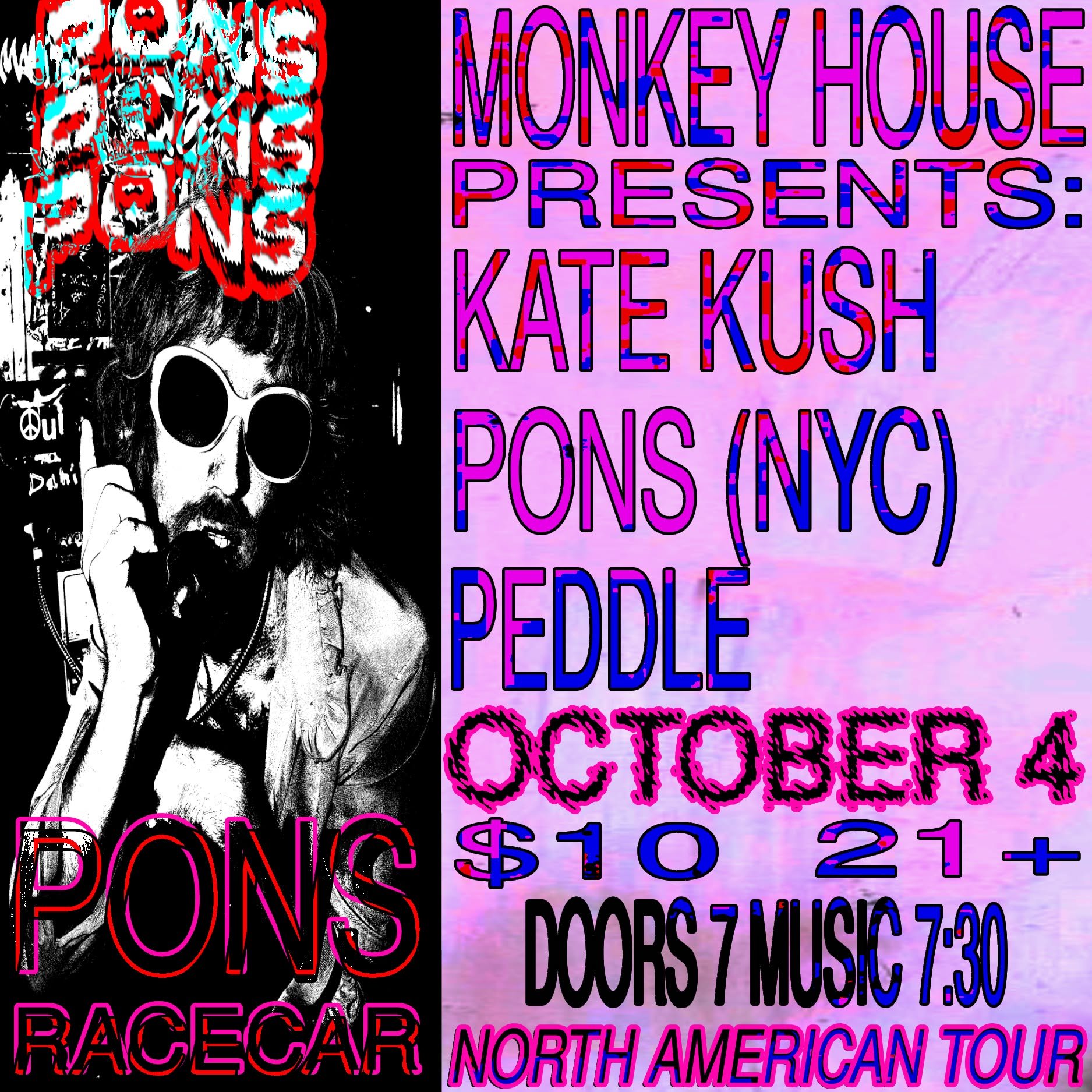 PONS w/ Kate Kush &amp; Peddle