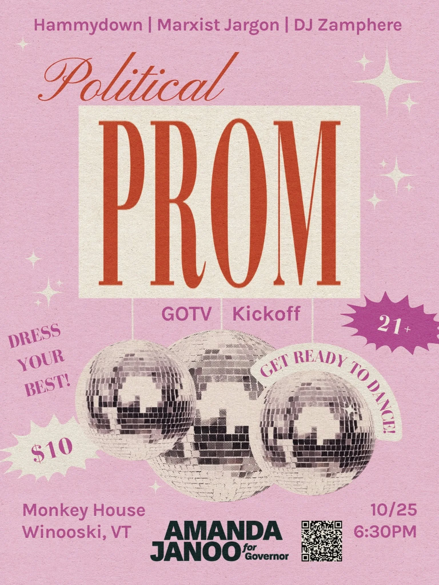 Political Prom with Amanda Janoo! A GOTV Kickoff Party!