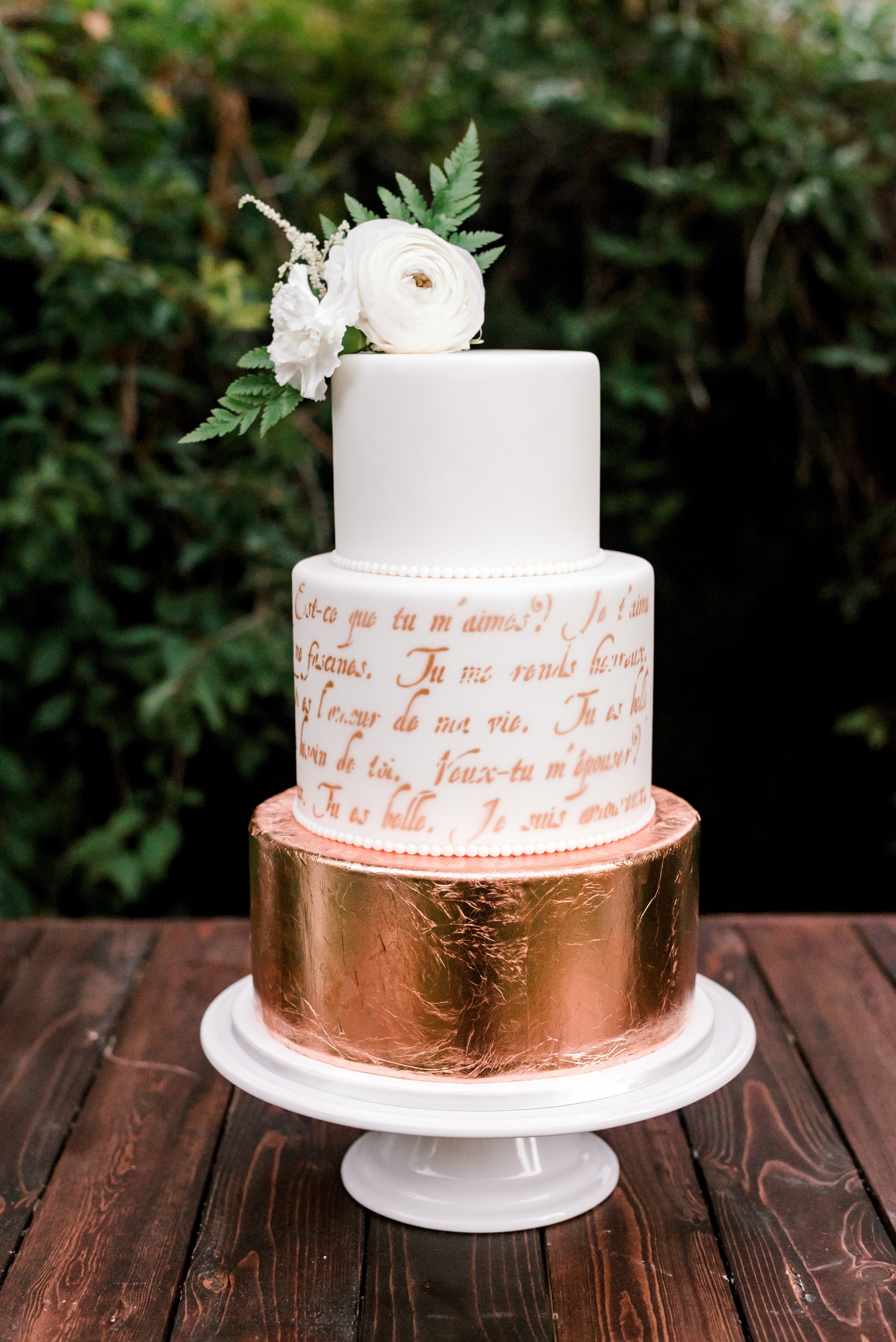 Metallic Wedding Cake | Utah Wedding Cakes