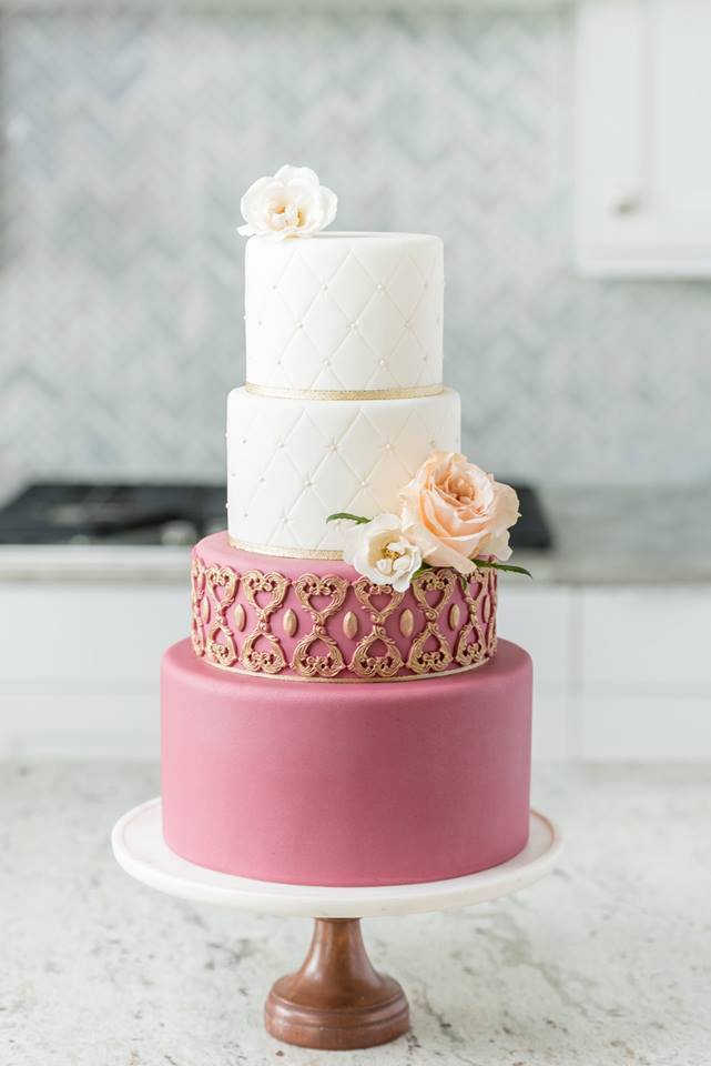 Pop of Pink | Utah Wedding Cake