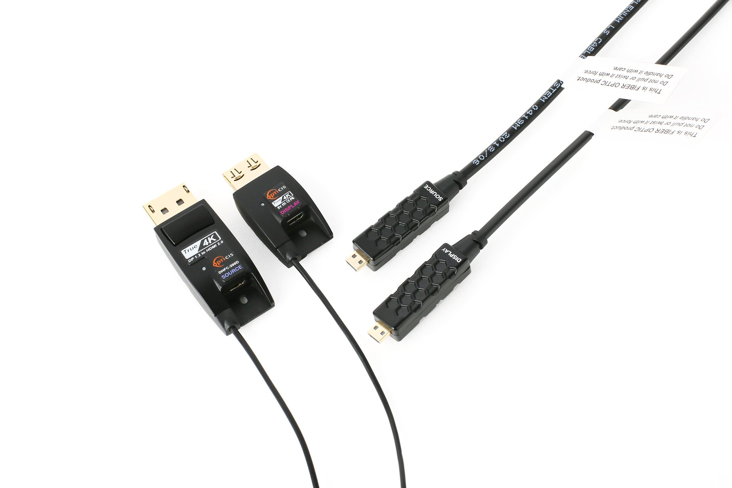 White Optical HDMI Cable with active booster