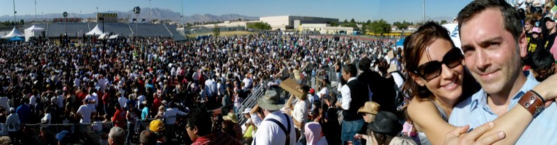At Obama for President Rally, Las Vegas, NV Fall 2008 w/ Michelle Clunie